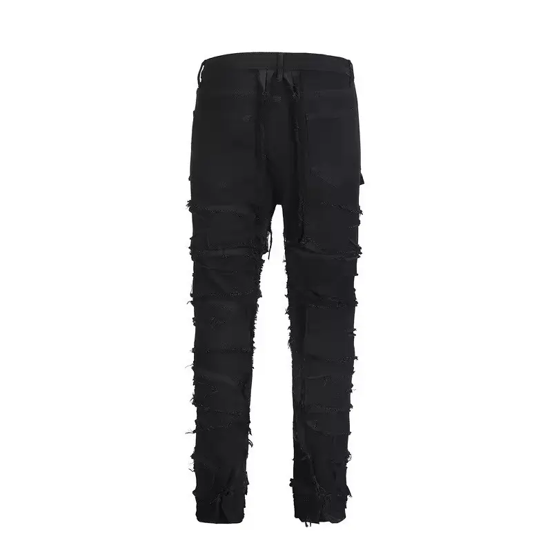 Jean × Vintage Vintage Street Punk Skateboarding Raw Black Jeans Size US 36 / EU 52 - 6 Thumbnail