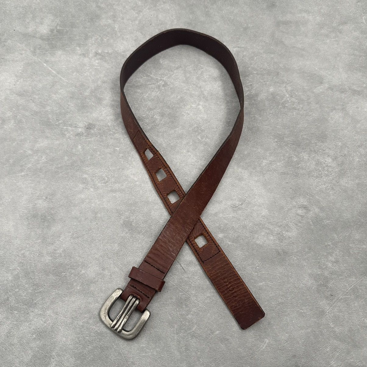 Vintage Vintage casual leather belt Size ONE SIZE - 1 Thumbnail