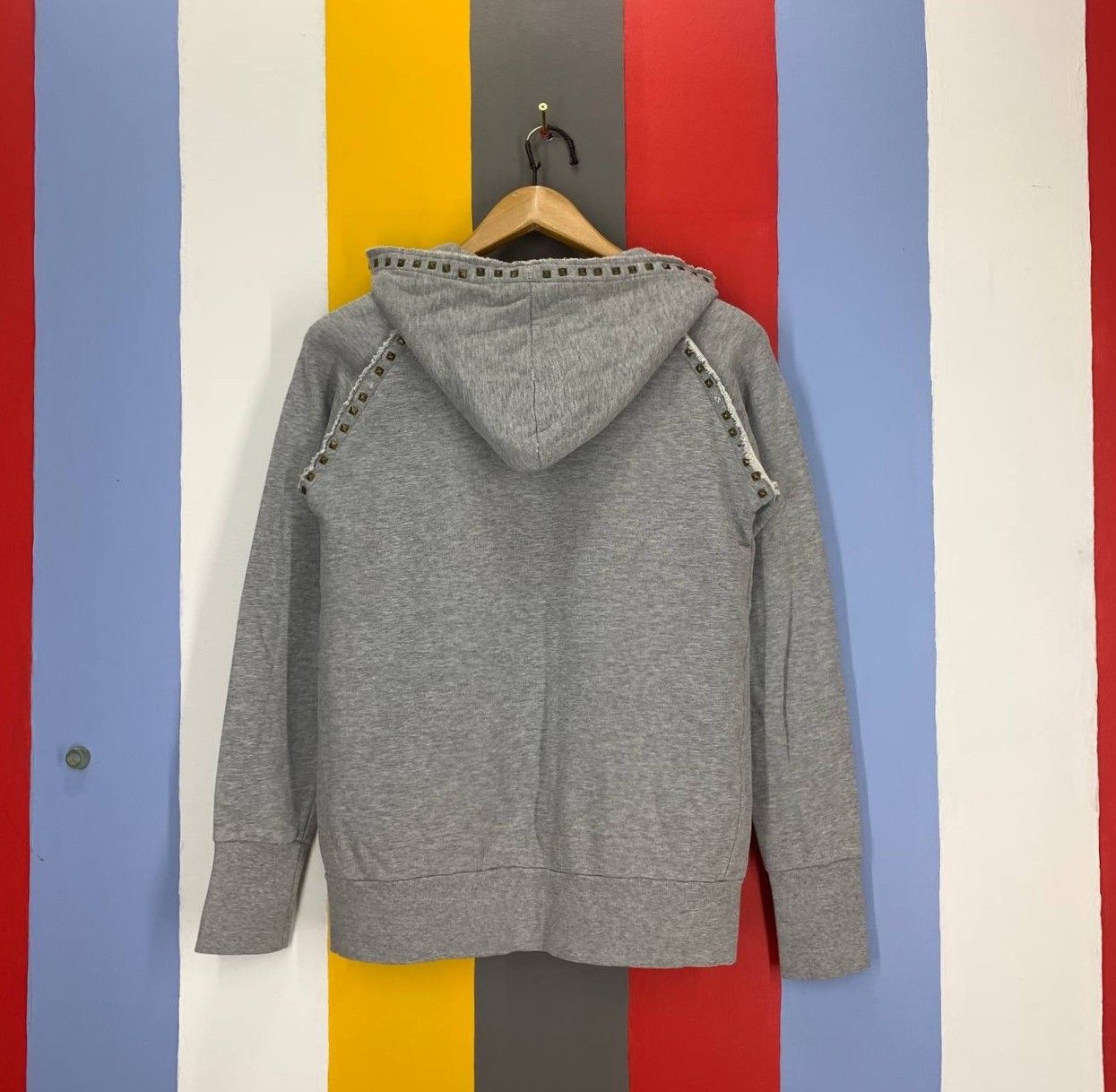 Katharine Hamnett London HAMNETT Cut & Sewn Stud Hoodie #2544/Q Size S / US 4 / IT 40 - 8 Thumbnail