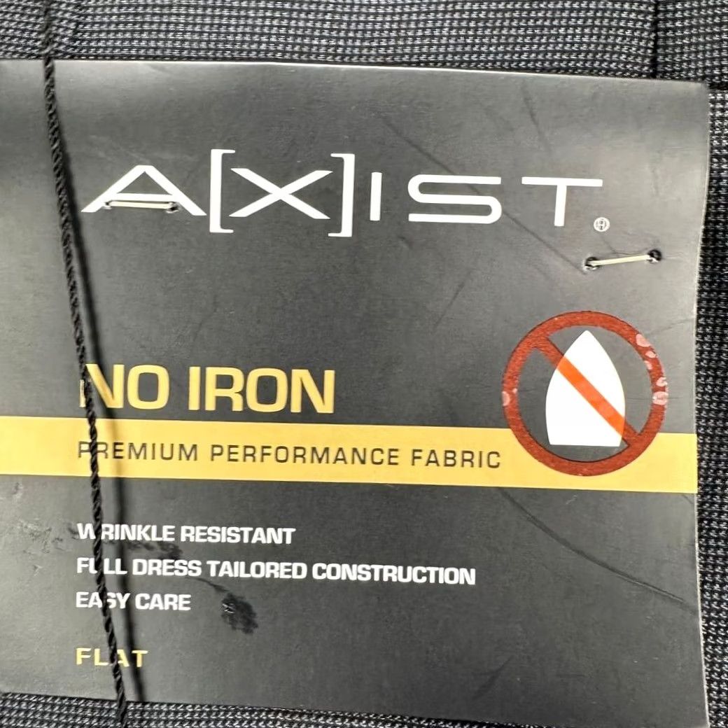 Vintage Axist Dress Pants Mens 36X30 Black Performance Tailored Flat Front Straight NEW Size US 36 / EU 52 - 2 Thumbnail