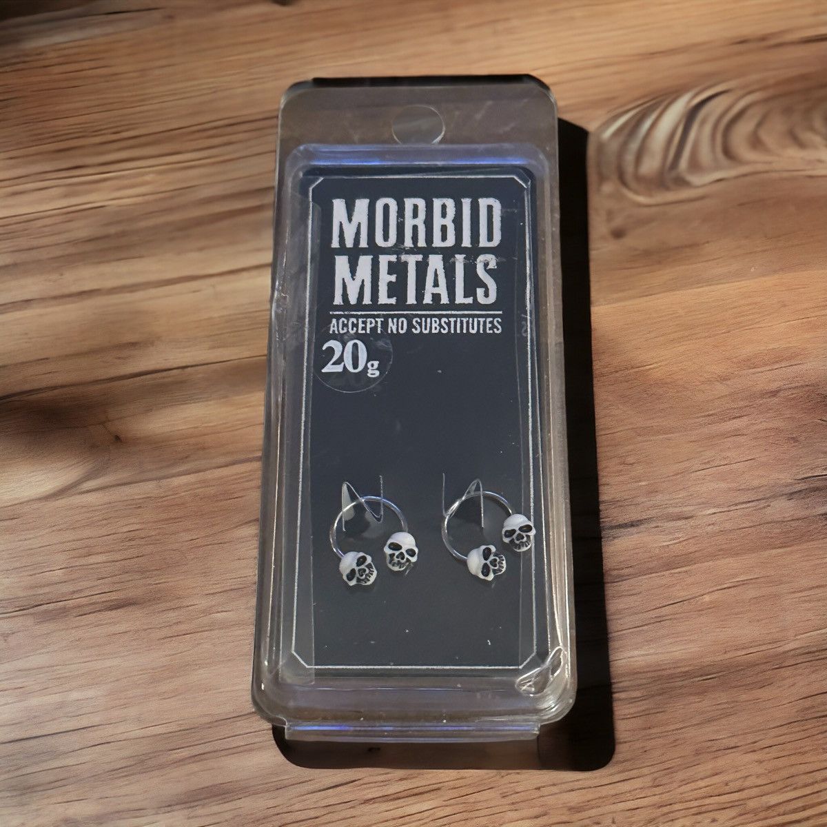 Other Morbid Metals 20g white skulls body jewelry Size ONE SIZE - 1 Thumbnail