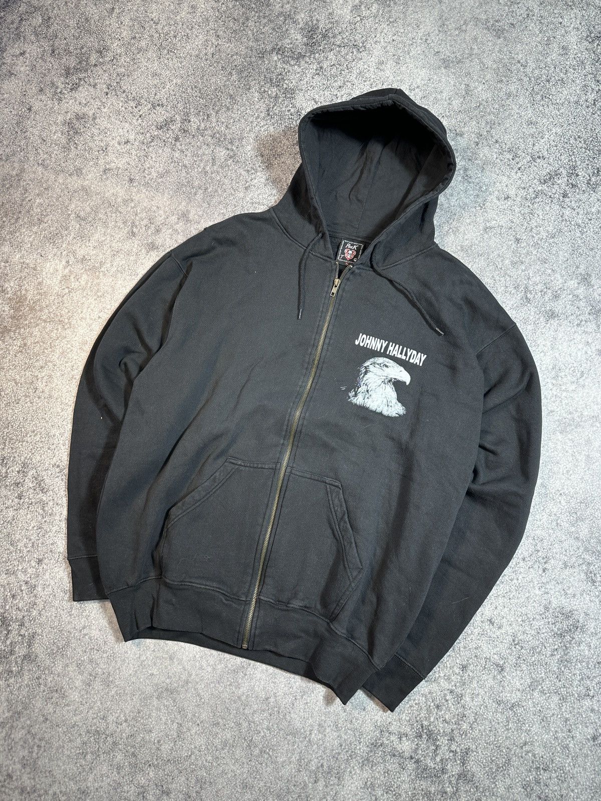 Band Tees × Vintage Y2K Johnny Hallyday Logo Zip Up Hoodie Streetwear Rare XL Size US XL / EU 56 / 4 - 3 Thumbnail