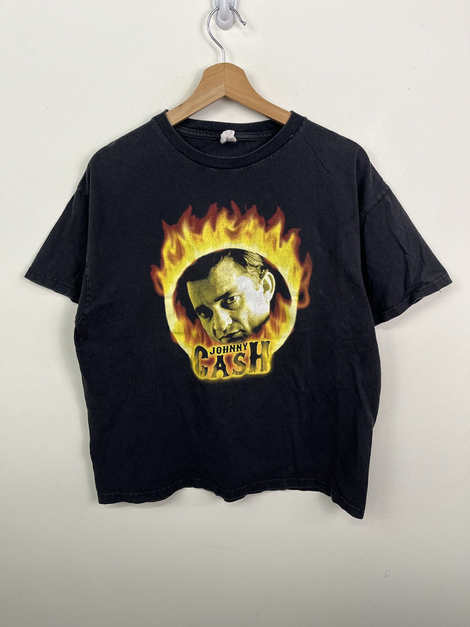 Other Vntage Y2K Johnny Cash Ring of Fire Man in Black Tee Shirt SIze L Size US L / EU 52-54 / 3 - 1 Thumbnail