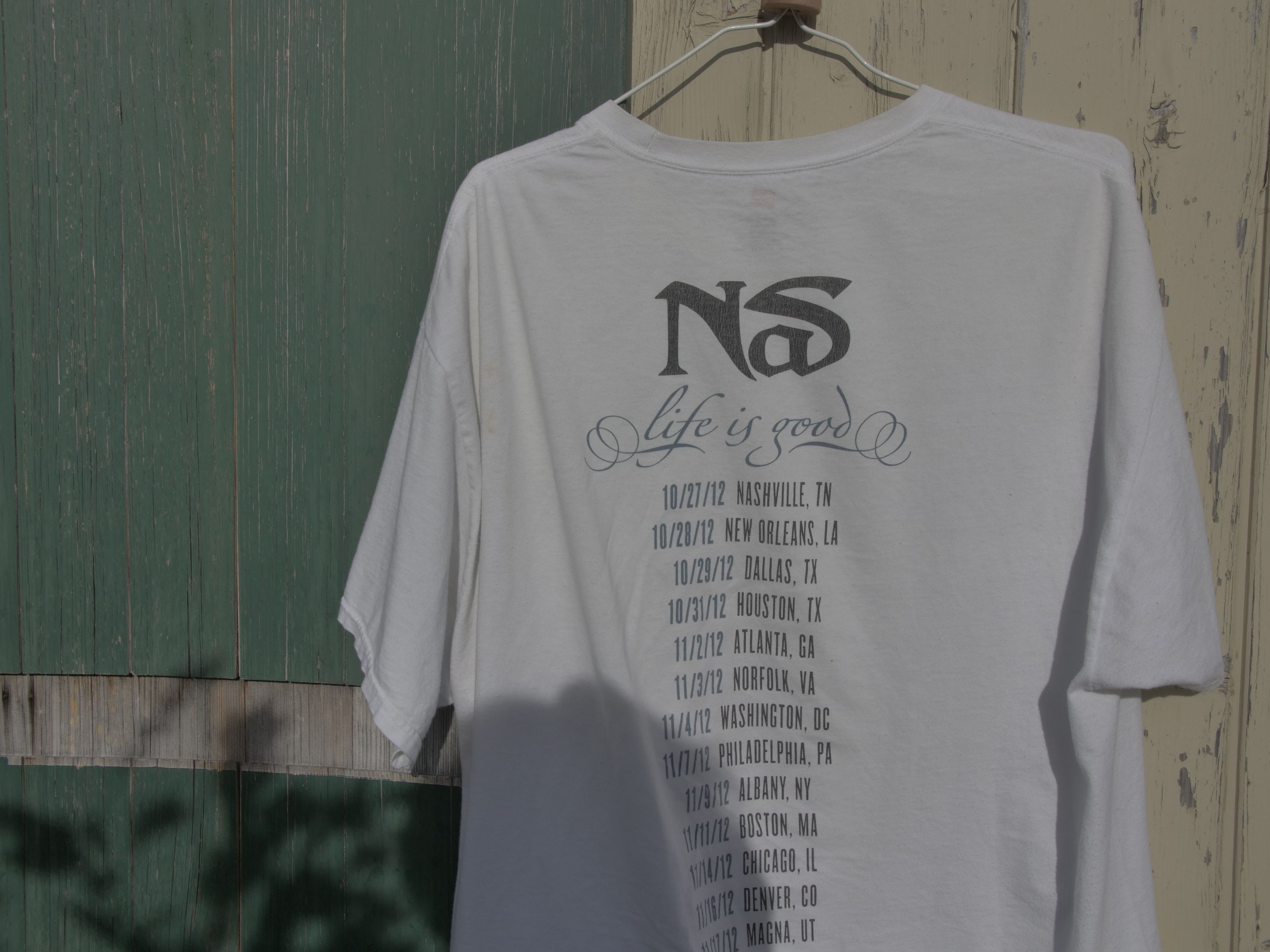 Hanes Vintage Nas Life is Good Shirt Size US L / EU 52-54 / 3 - 3 Thumbnail
