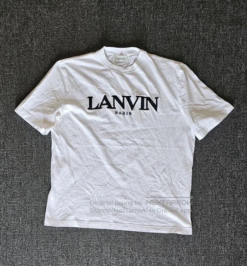 Lanvin Lanvin White Embroidered Short Sleeve T. Size US S / EU 44-46 / 1 - 1 Thumbnail