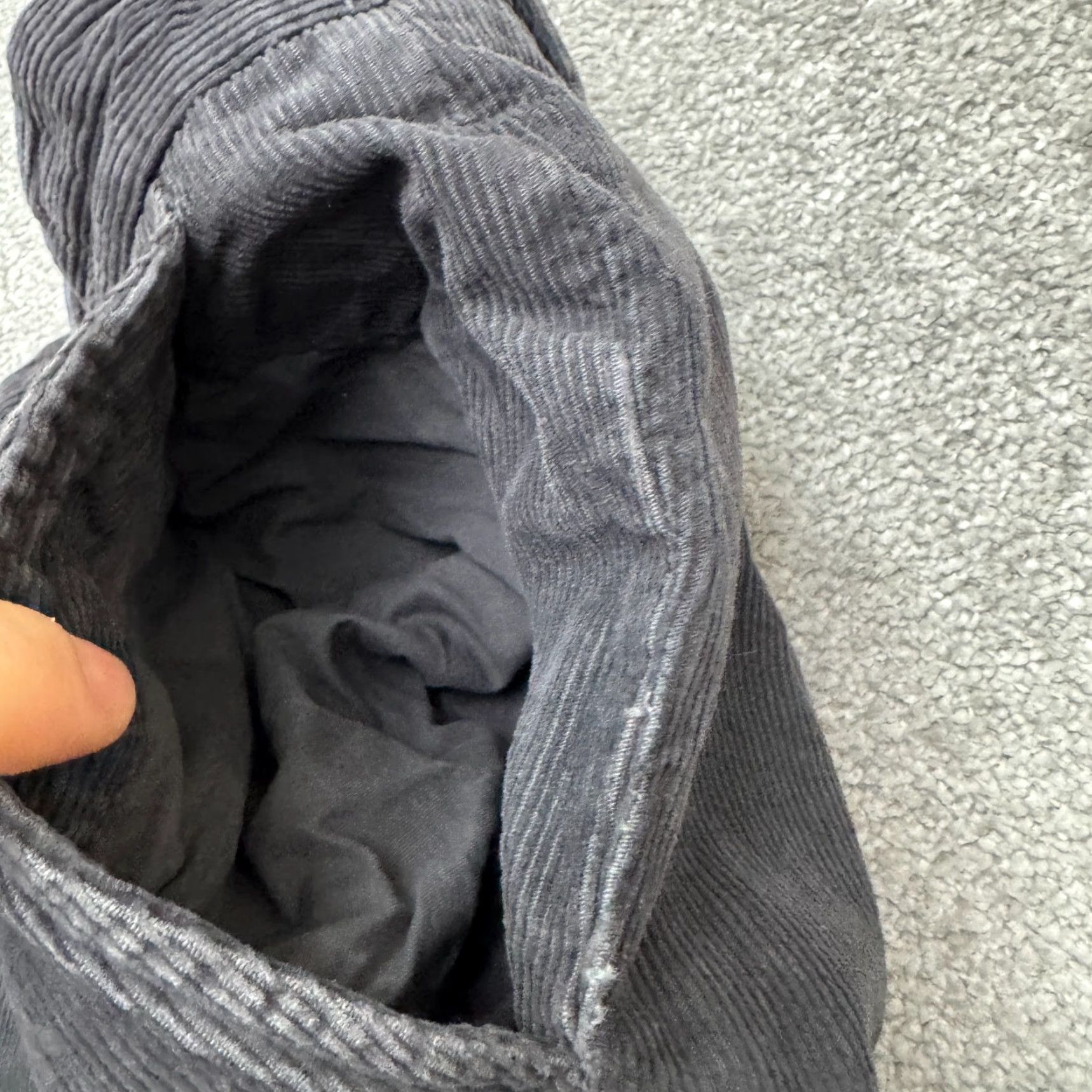 Mason's Mason's Pants | Charcoal Gray Cotton | 38x30 | Regular Straight Corduroy Chino Men - Vintage? No (but must follow rules) Size US 38 / EU 54 - 3 Thumbnail