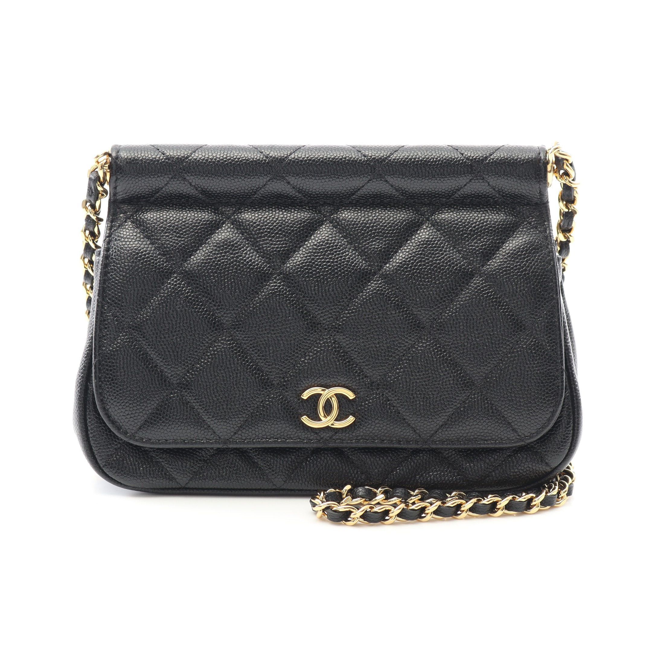 Chanel Chanel Matelasse Chain Shoulder Bag Caviar Skin Black Gold Hardware Size ONE SIZE - 1 Thumbnail