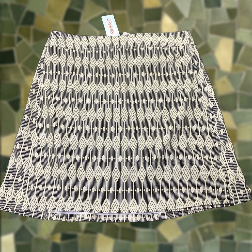 Vintage VINTAGE RipSkirt Hawaii Womens Wrap Skirt Medium Westend Black & Tan Geometric Pattern Geometric Size 32" / US 10 / IT 46 - 1 Thumbnail