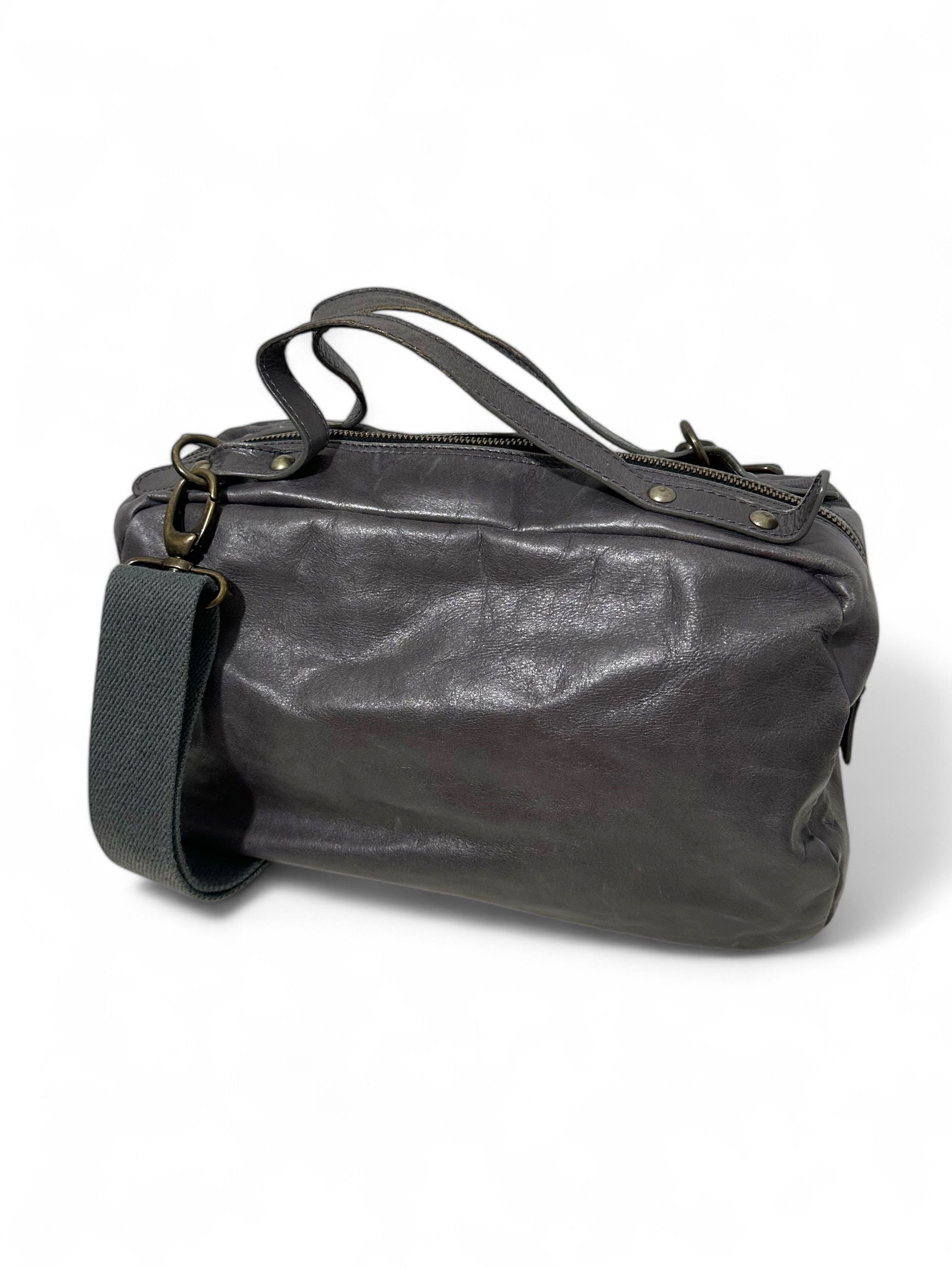 Leather Mid Size Gray Leather Cross Body Avant Garde Bag Size ONE SIZE - 3 Thumbnail