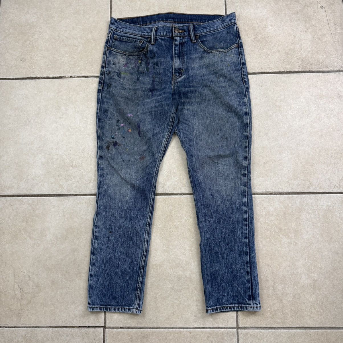 Levi's Levi’s Painted Denim Jeans Blue Size 34 X 30 Size US 34 / EU 50 - 1 Thumbnail