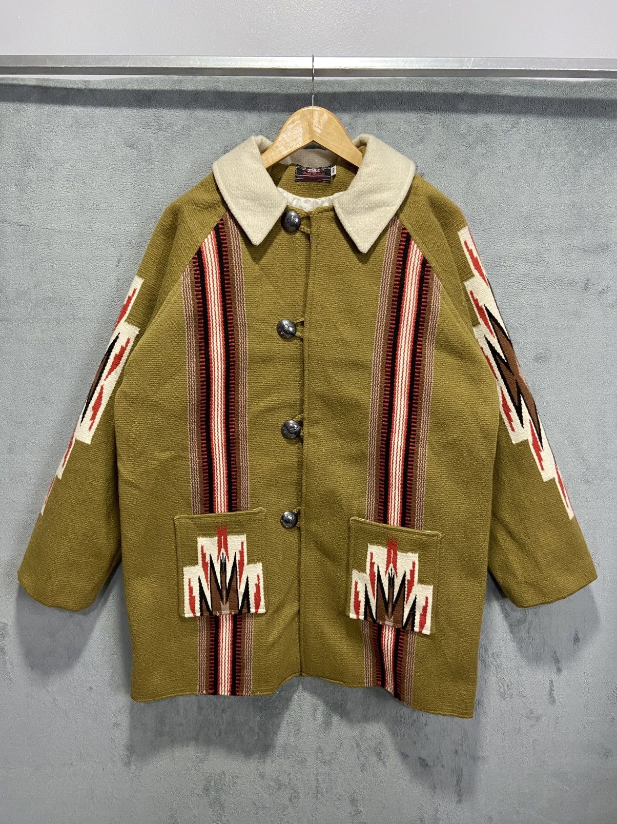 Vintage Vintage Chimayo Centinela Traditional Arts wool Coat Size US M / EU 48-50 / 2 - 2 Thumbnail