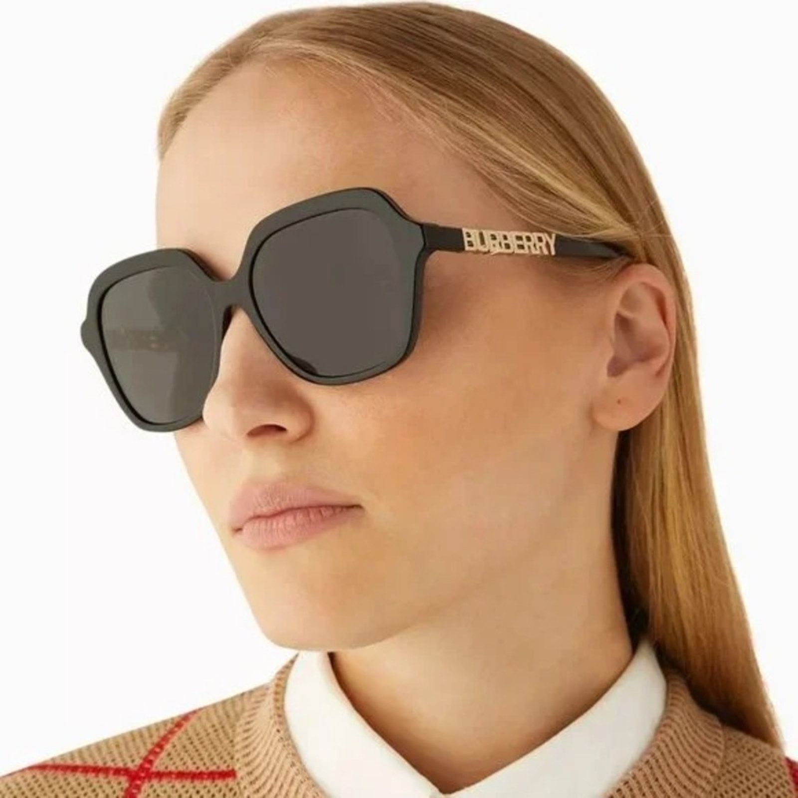 Burberry NEW Burberry BE4389 Joni Black Logo Sunglasses