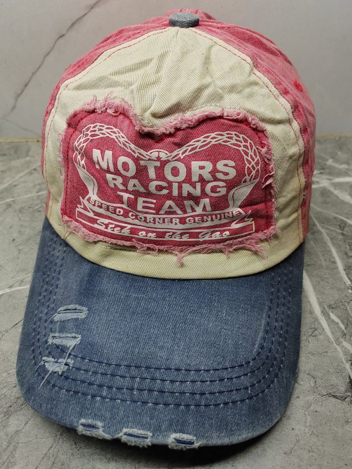 Japanese Brand Vintage Motors Racing Team Distressed Style Cap Hat Size ONE SIZE - 1 Thumbnail