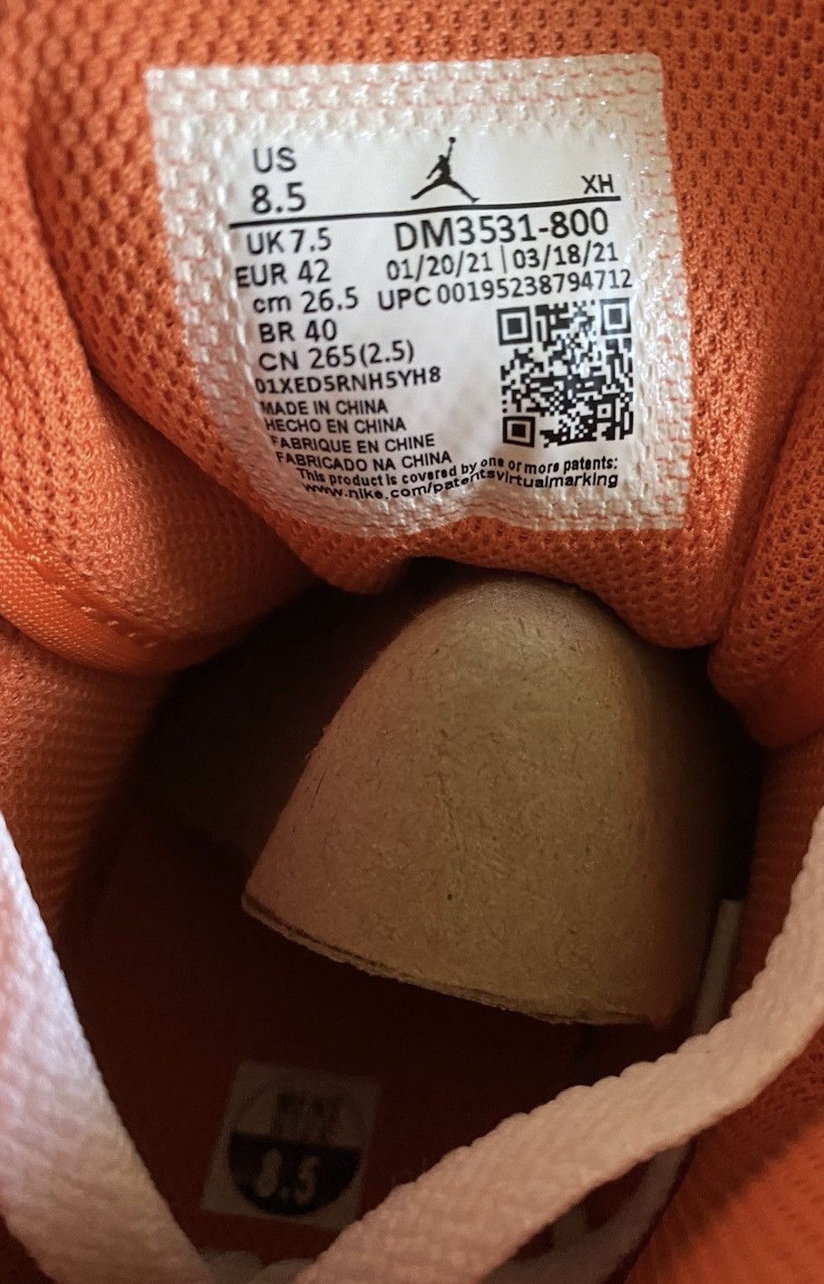 Jordan Brand × Nike BRAND NEW JORDAN 1 METALLIC ORANGE SIZE: 8.5 FAST SHIPPING Size US 8.5 / EU 41-42 - 6 Thumbnail