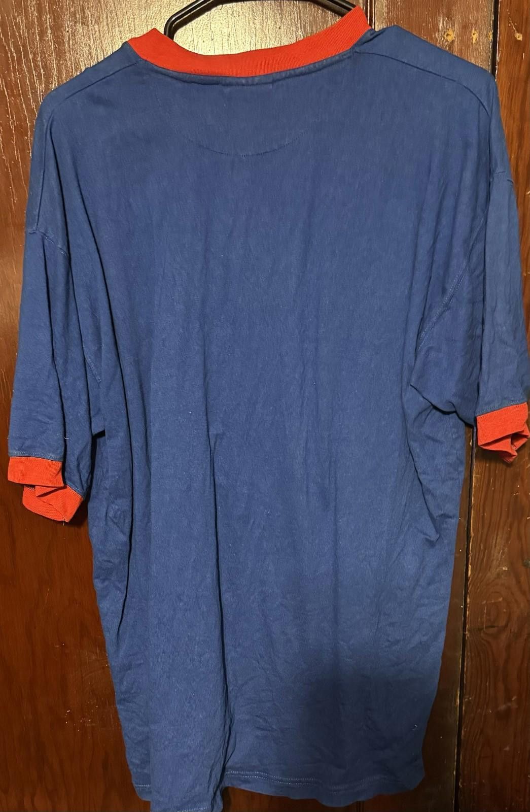 The Unbranded Brand New York Rangers Stitched S/S Henley Blue Men's Size L Size ONE SIZE - 2 Thumbnail