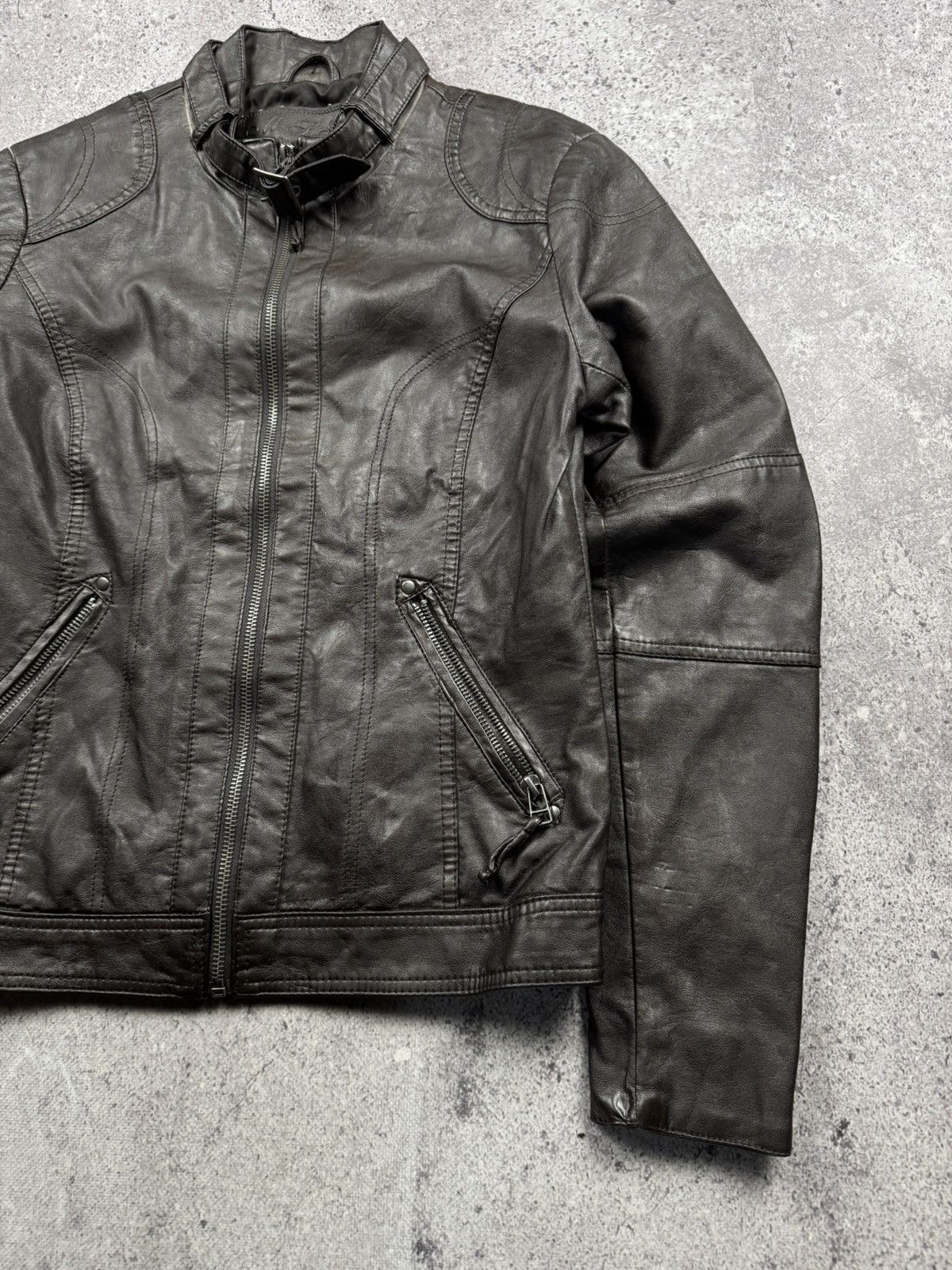 Japanese Brand Vintage Real Leather Avant Garde Y2K Japanesse Opium Jacket Size XS / US 0-2 / IT 36-38 - 5 Thumbnail