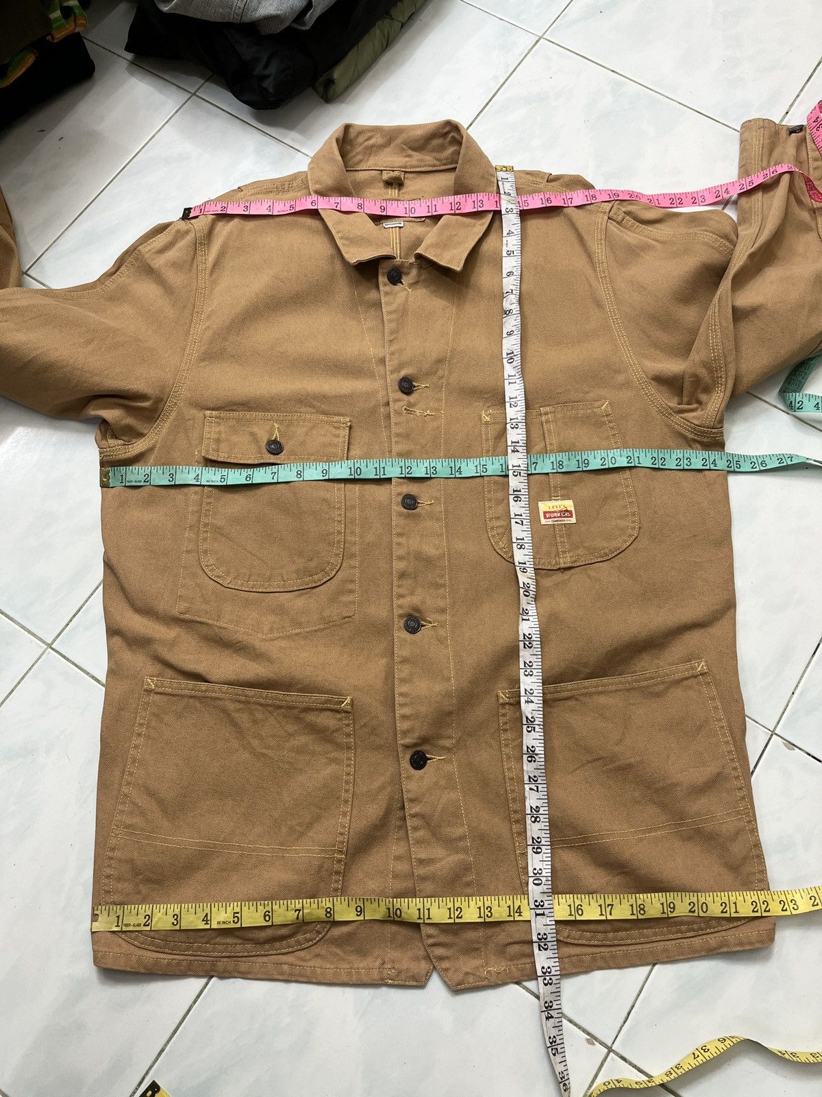 Levi's 🔥🔥🔥STEALS VINTAGE LEVIS CHORE JACKET (IRREGULAR STAMP) Size US M / EU 48-50 / 2 - 18 Thumbnail