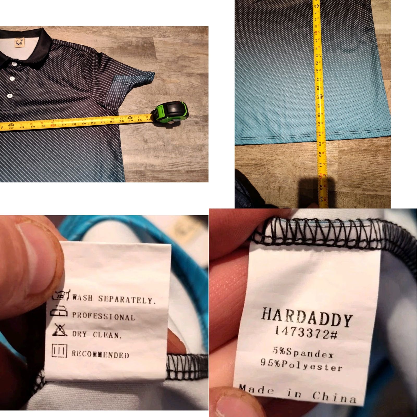 Ed Hardy Hardaddy Geometric Polo Shirt Short Sleeve Gradiant Print Blue L Mens Golf Size US L / EU 52-54 / 3 - 8 Thumbnail