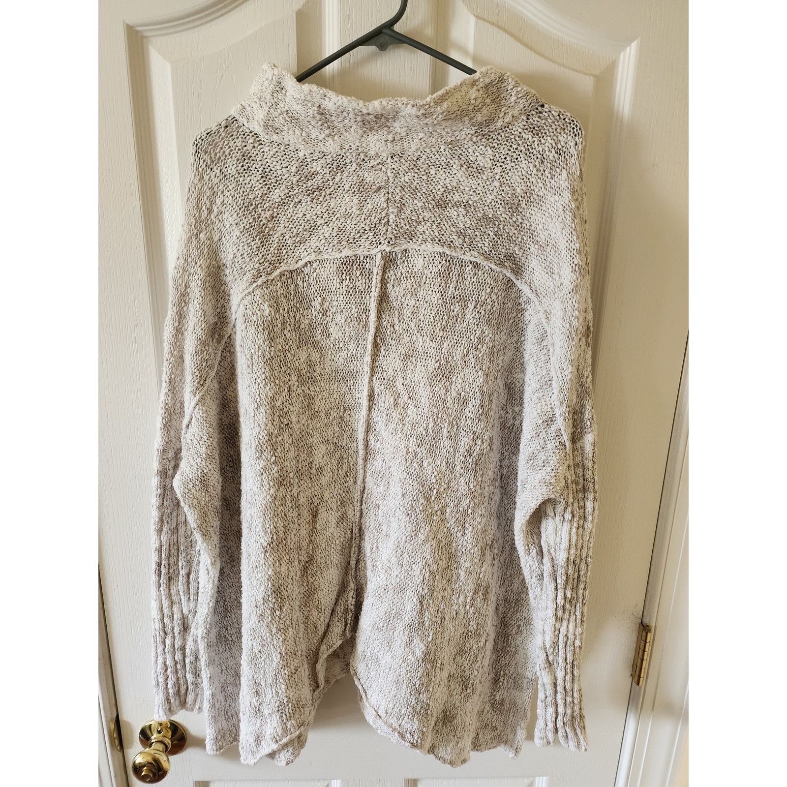 Free People Free People Oversized Chunky Knit Sweater M Gray Lagenlook Size M / US 6-8 / IT 42-44 - 2 Thumbnail
