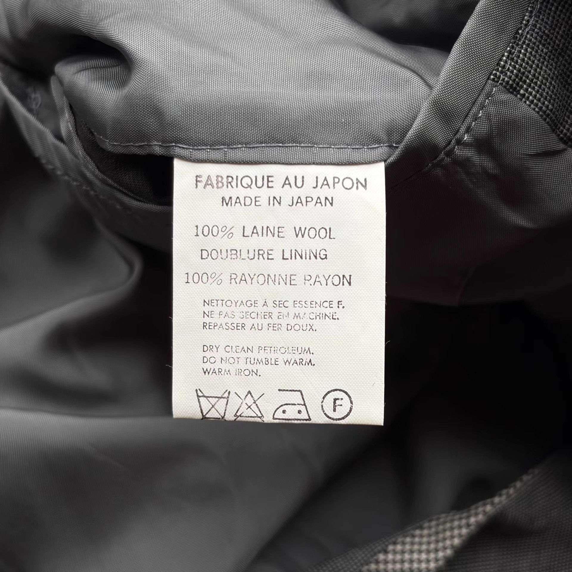 Yohji Yamamoto Yohji Yamamoto 92ss Houndstooth Stripe Gray Suit K4 Size US S / EU 44-46 / 1 - 6 Thumbnail