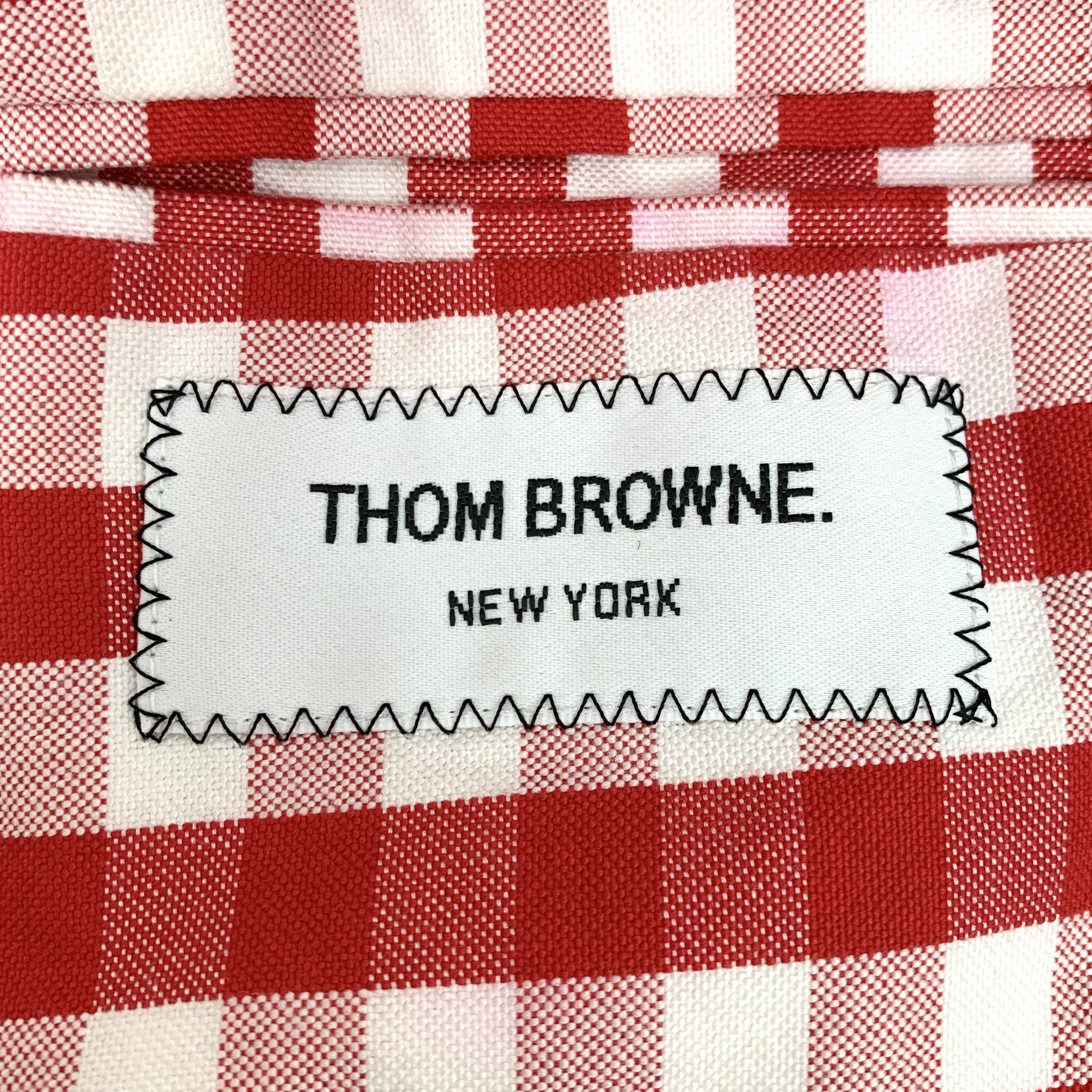 Thom Browne Thom Browne Colorblock Plaid Wool Blazer (3L) Size 44R - 6 Thumbnail