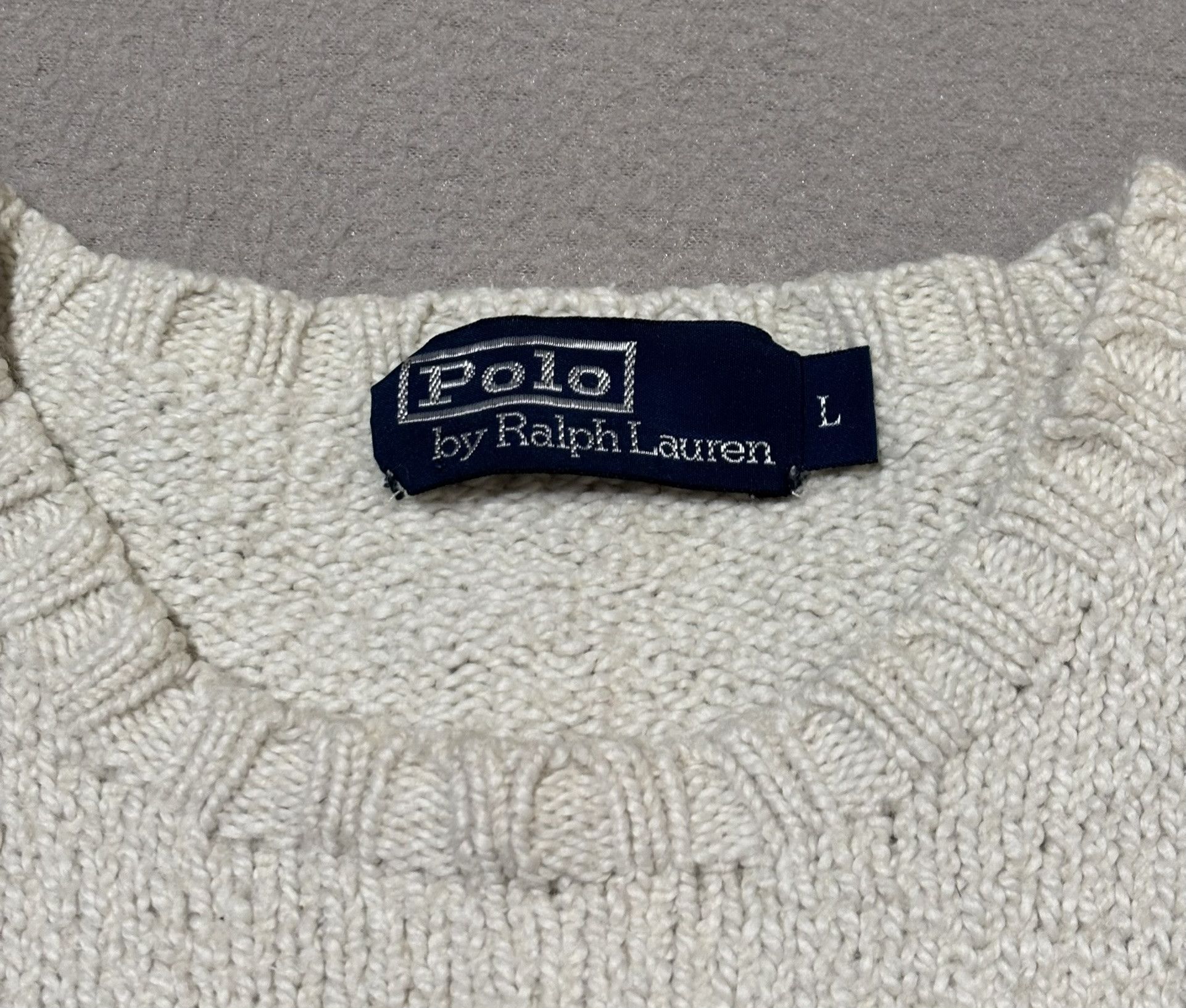 Polo Ralph Lauren Polo Ralph Lauren sweater Cream Wool Large Size L / US 10 / IT 46 - 11 Thumbnail