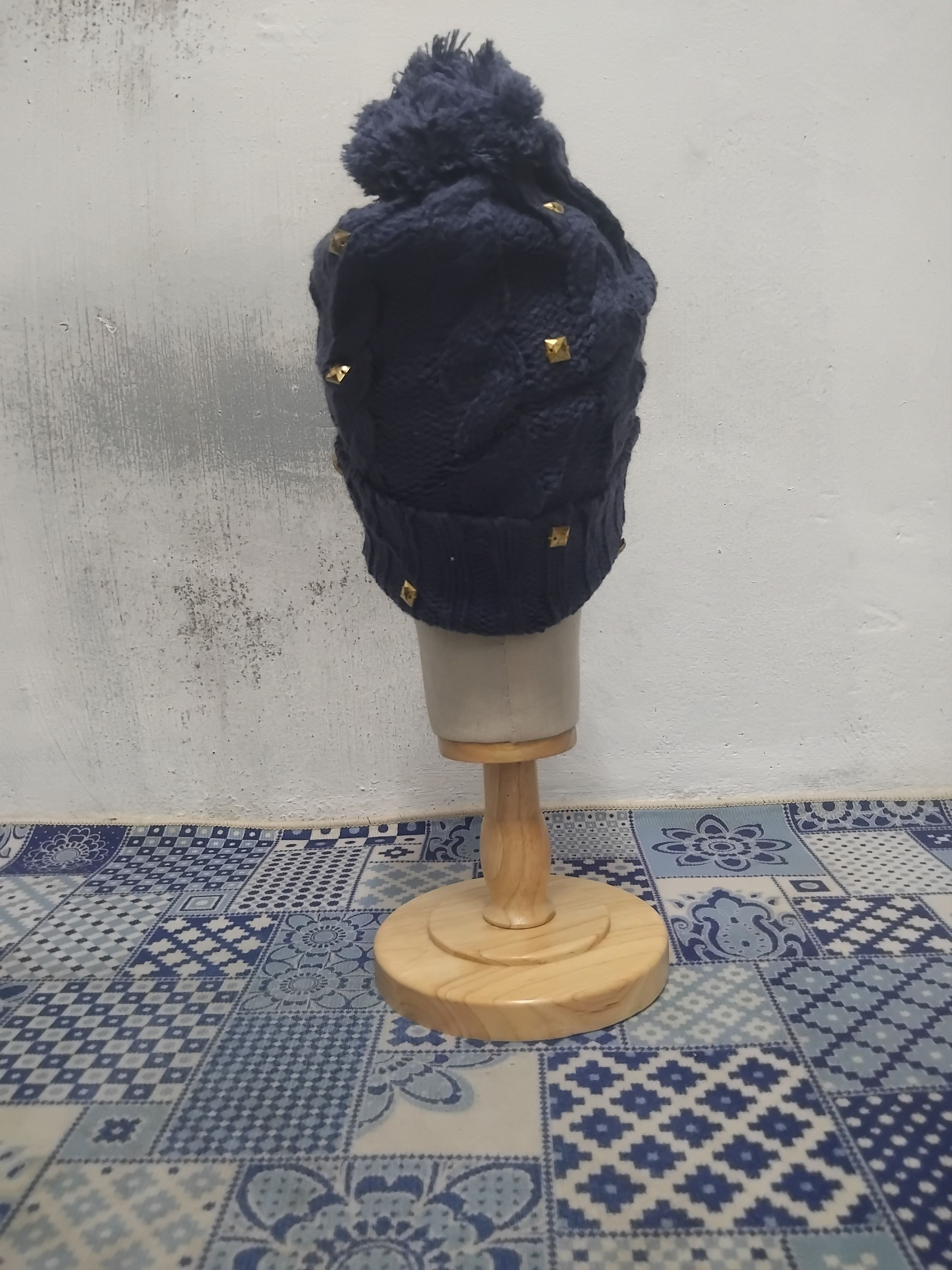 Japanese Brand Studded streetwear blue colour beanie Size ONE SIZE - 6 Thumbnail