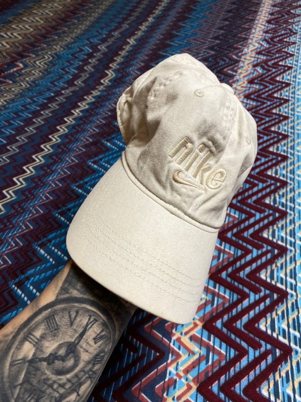 Nike Hats white big logo Vintage Nike Cap Y2K streetwear Size ONE SIZE - 5 Thumbnail