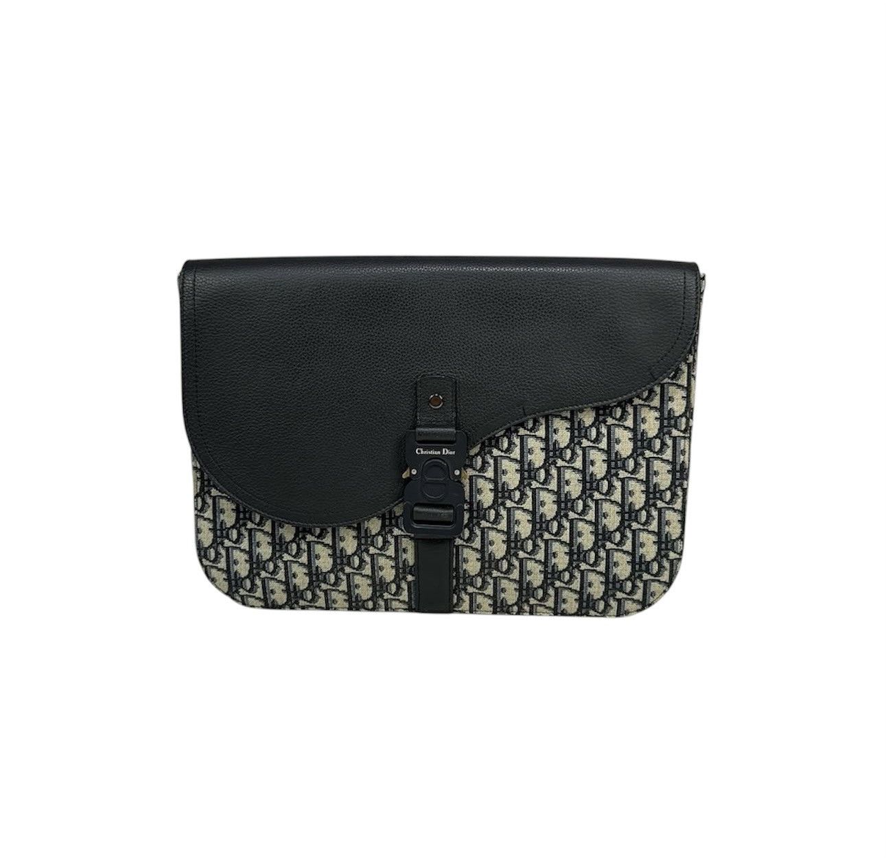 Dior Dior Saddle A4 Pouch Beige & Black Oblique Jacquard Fullset Size ONE SIZE - 1 Thumbnail
