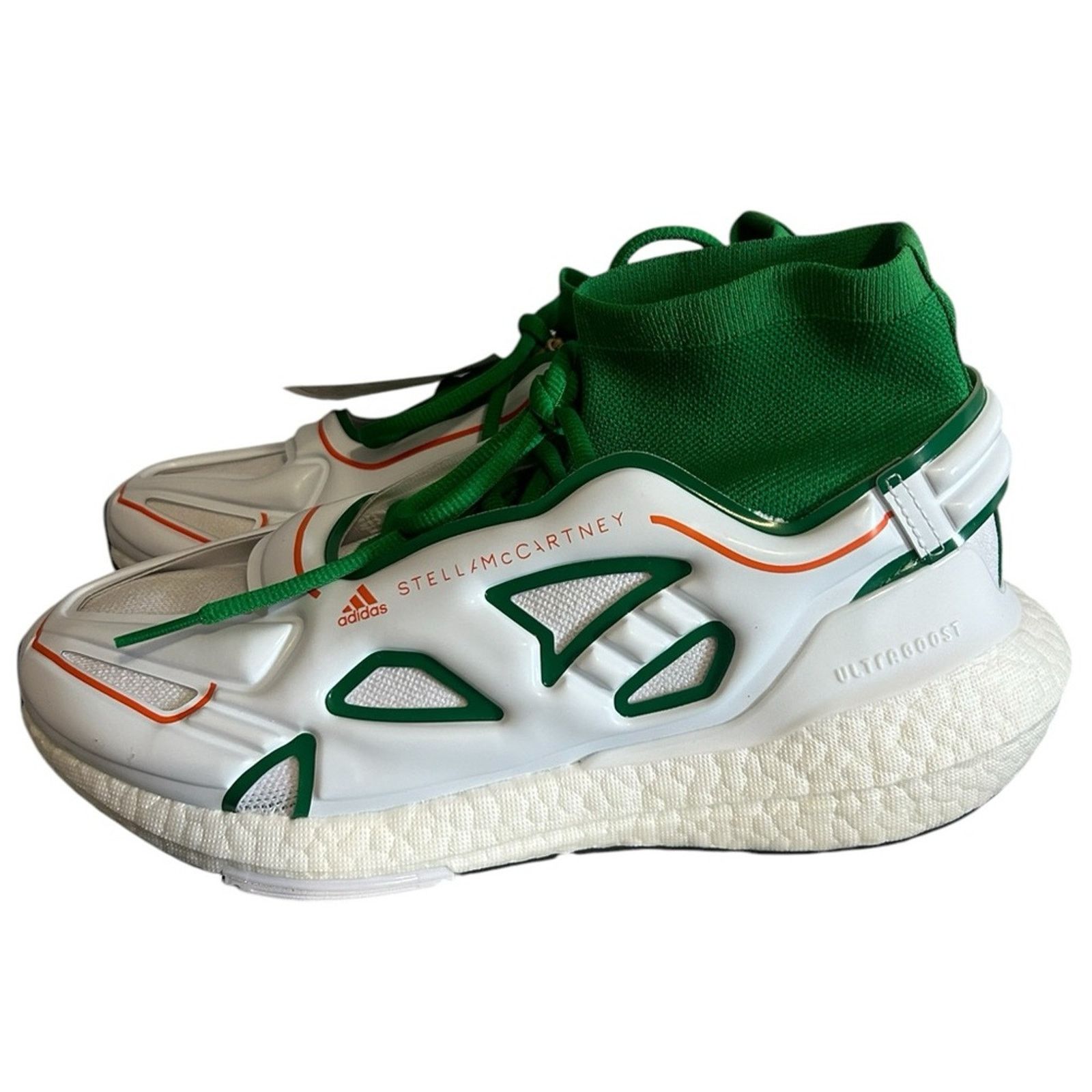 Stella McCartney ADIDAS BY STELLA MCCARTNEY ULTRABOOST 22 Green White NIB 9 Size US 9 / IT 39 - 3 Thumbnail