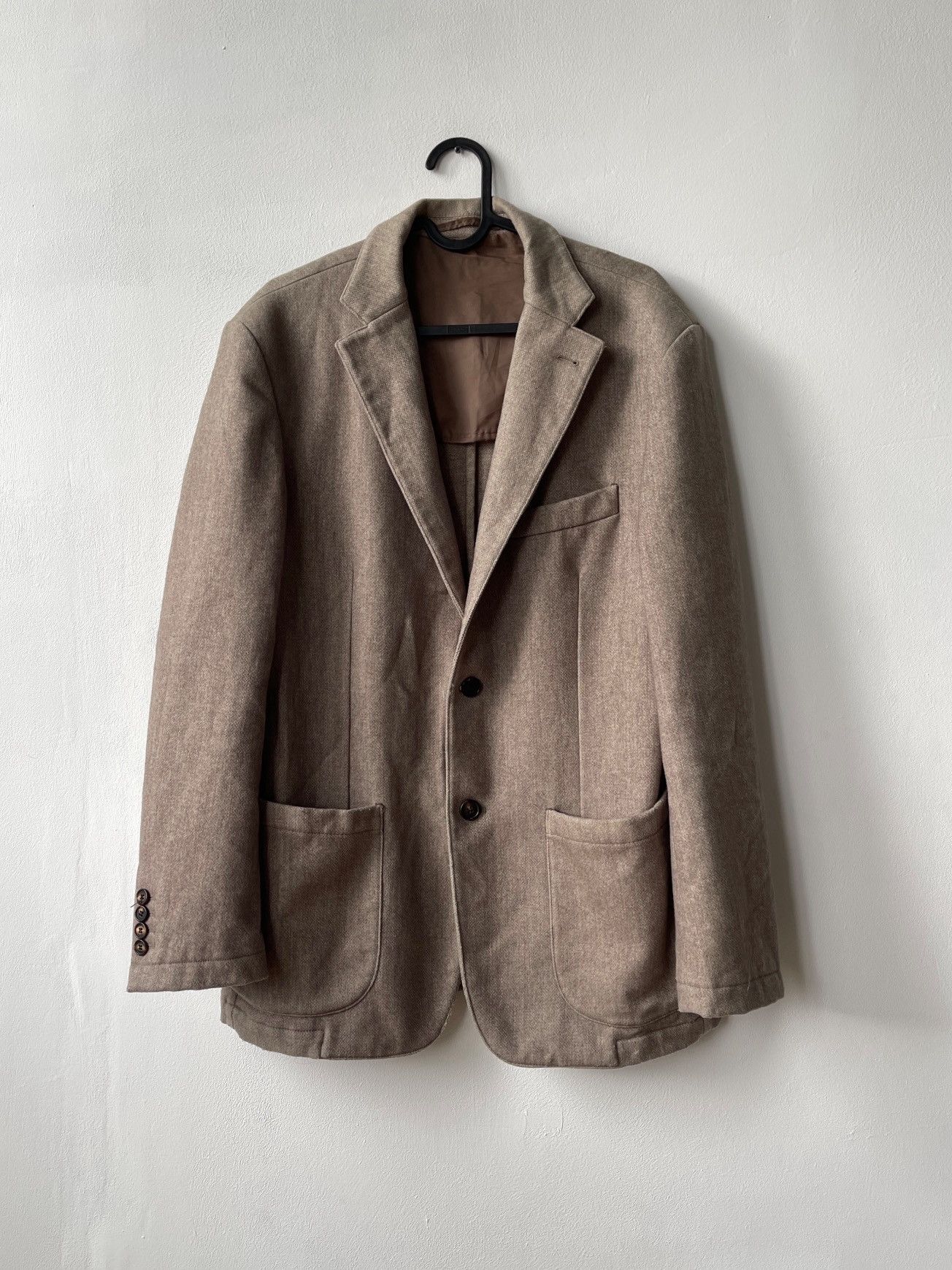 Aquascutum Aquascutum Men’s Sport Wool Beige Brown Blazer Size 42R Size 42R - 5 Thumbnail