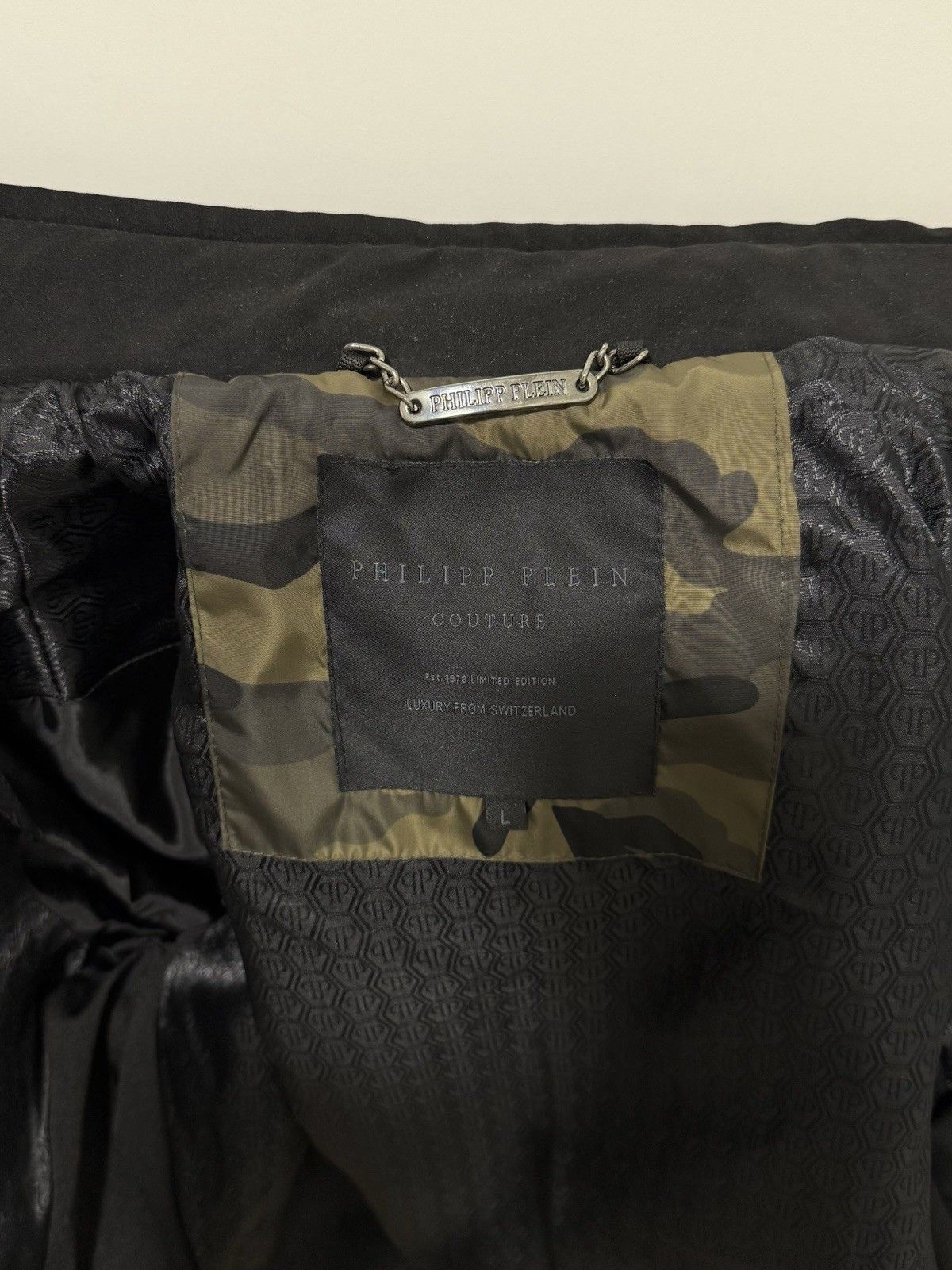 Philipp Plein Philipp Plein Womens Camo Camouflage Jacket Spikes Biker Size L / US 10 / IT 46 - 16 Thumbnail