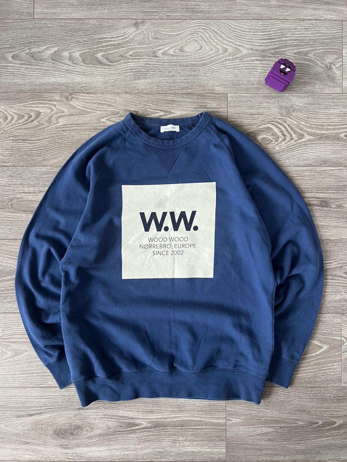 Wood Wood ‼️Archival Box Logo Wood Wood W.W. sekret Pocket Sweatshirt‼️ Size US L / EU 52-54 / 3 - 1 Thumbnail