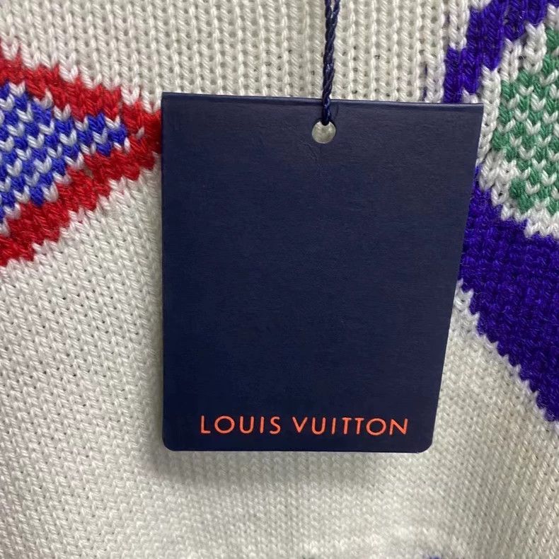 Louis Vuitton Louis Vuitton White wool floral printed logo sweater 2502- Size US M / EU 48-50 / 2 - 4 Thumbnail