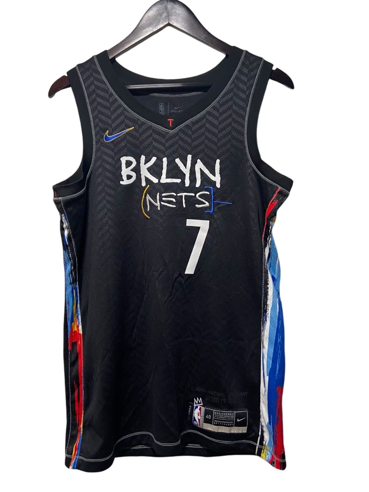 Jean-Michel Basquiat × Nike Nike Brooklyn Nets City Edition Basquiat Jersey Size S KD Size US S / EU 44-46 / 1 - 1 Thumbnail