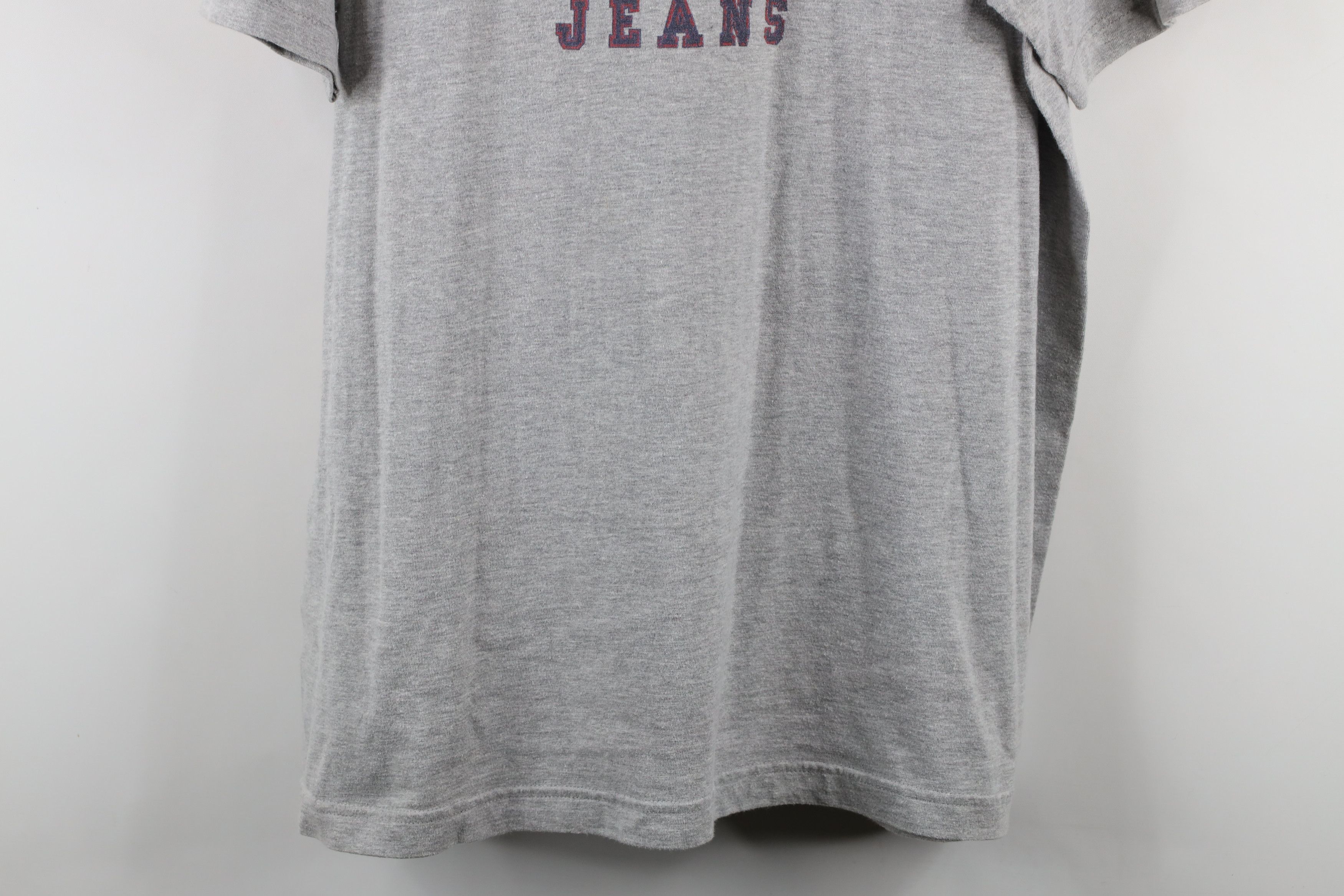 Tommy Hilfiger × Vintage Vintage 90s Tommy Hilfiger Spell Out Baggy Fit T-Shirt Gray Size US L / EU 52-54 / 3 - 3 Thumbnail