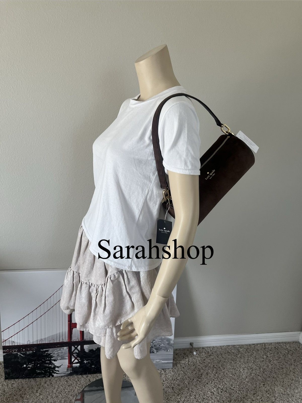Kate Spade Kate Spade Roulette Suede Medium Shoulder Bag Size ONE SIZE - 6 Thumbnail