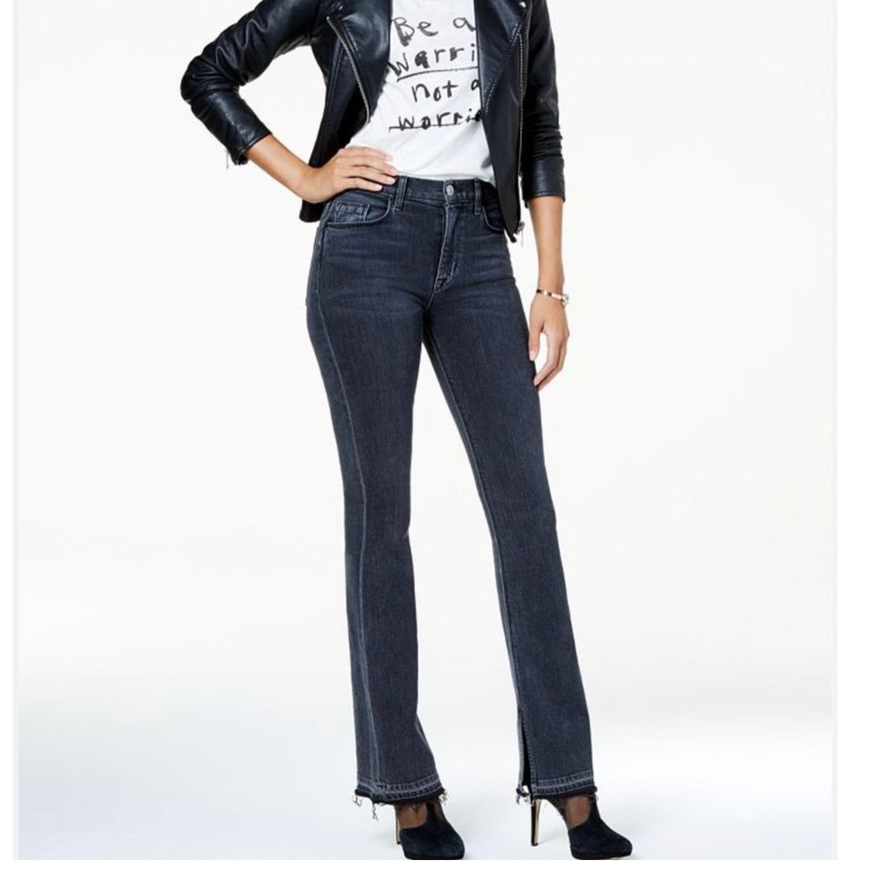 Hudson Hudson Collin Womens Flare Jeans Black Stretch Dark Wash 25 Size 29" - 1 Thumbnail
