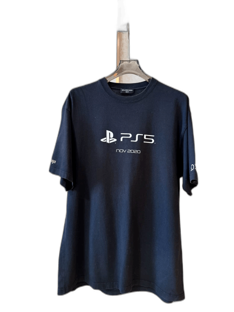 Balenciaga Balenciaga x PS5 black short sleeve tee | Grailed