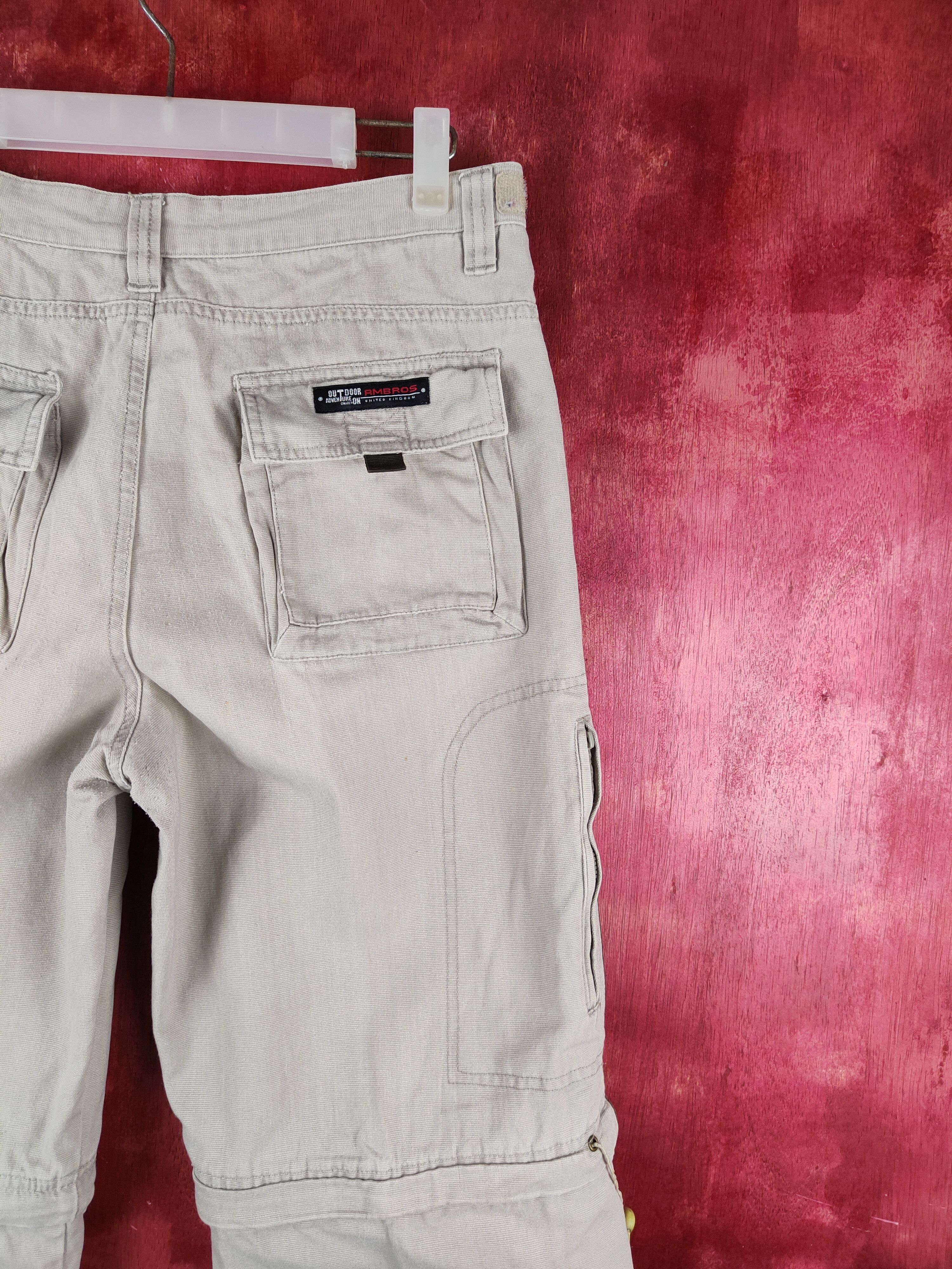 Japanese Brand Ambros Beige Multipocket Tactical Cargo Pants #1518 Size US 31 - 11 Thumbnail