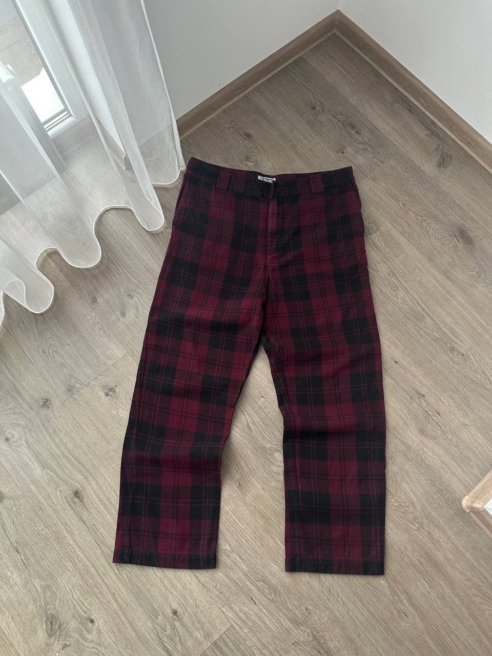 Carhartt × Carhartt Wip × Vintage Vintage Carhartt Pulford Cotton Red Cage Pants Size US 35 - 1 Thumbnail