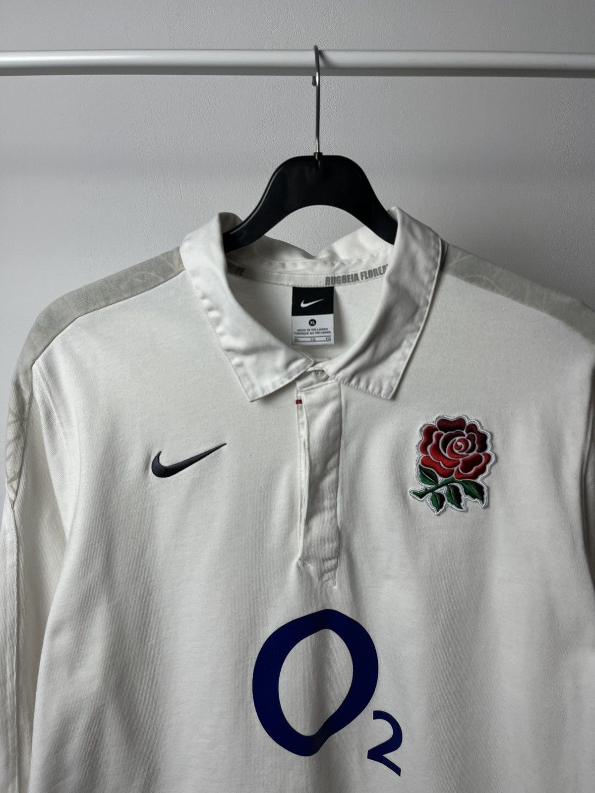 Nike × Vintage Vintage Nike O2 Longsleeve Shirt England Rugby Jersey Size US XL / EU 56 / 4 - 3 Thumbnail
