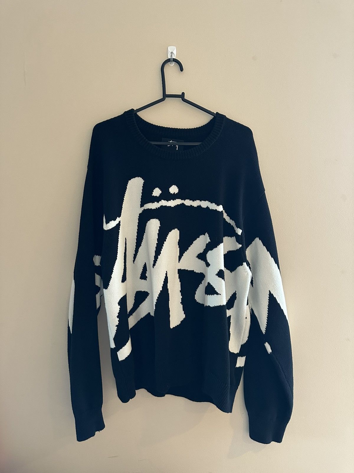 Stussy STUSSY STOCK KNIT ALLOVER LOGO SWEATER | Grailed