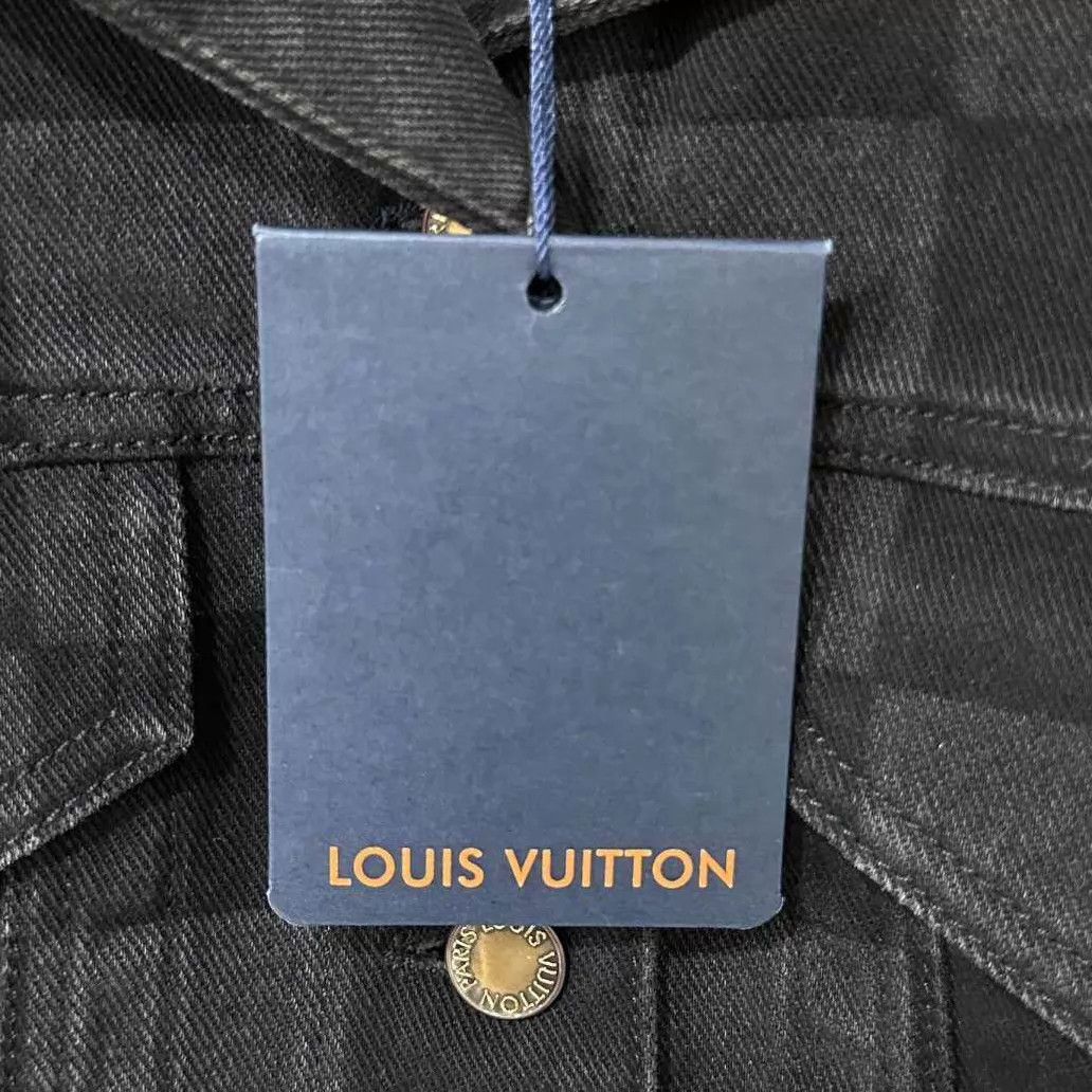 Louis Vuitton LV black and gray checkered denim jacket size 34 Size XS / US 0-2 / IT 36-38 - 5 Thumbnail