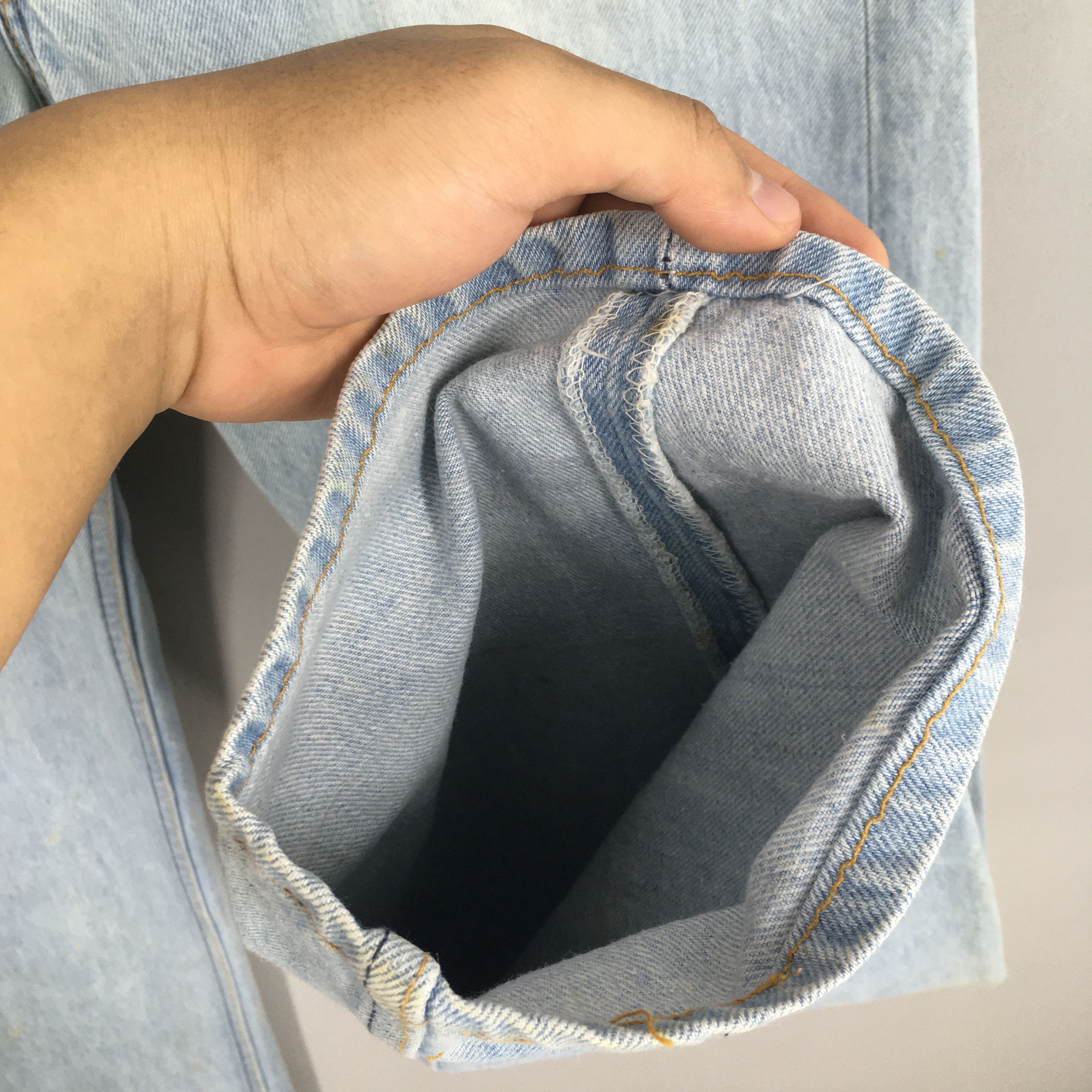 Levi's Size 38x35.5 Vintage 90s Levi's 501 Faded Blue Jeans Size US 30 / EU 46 - 5 Thumbnail