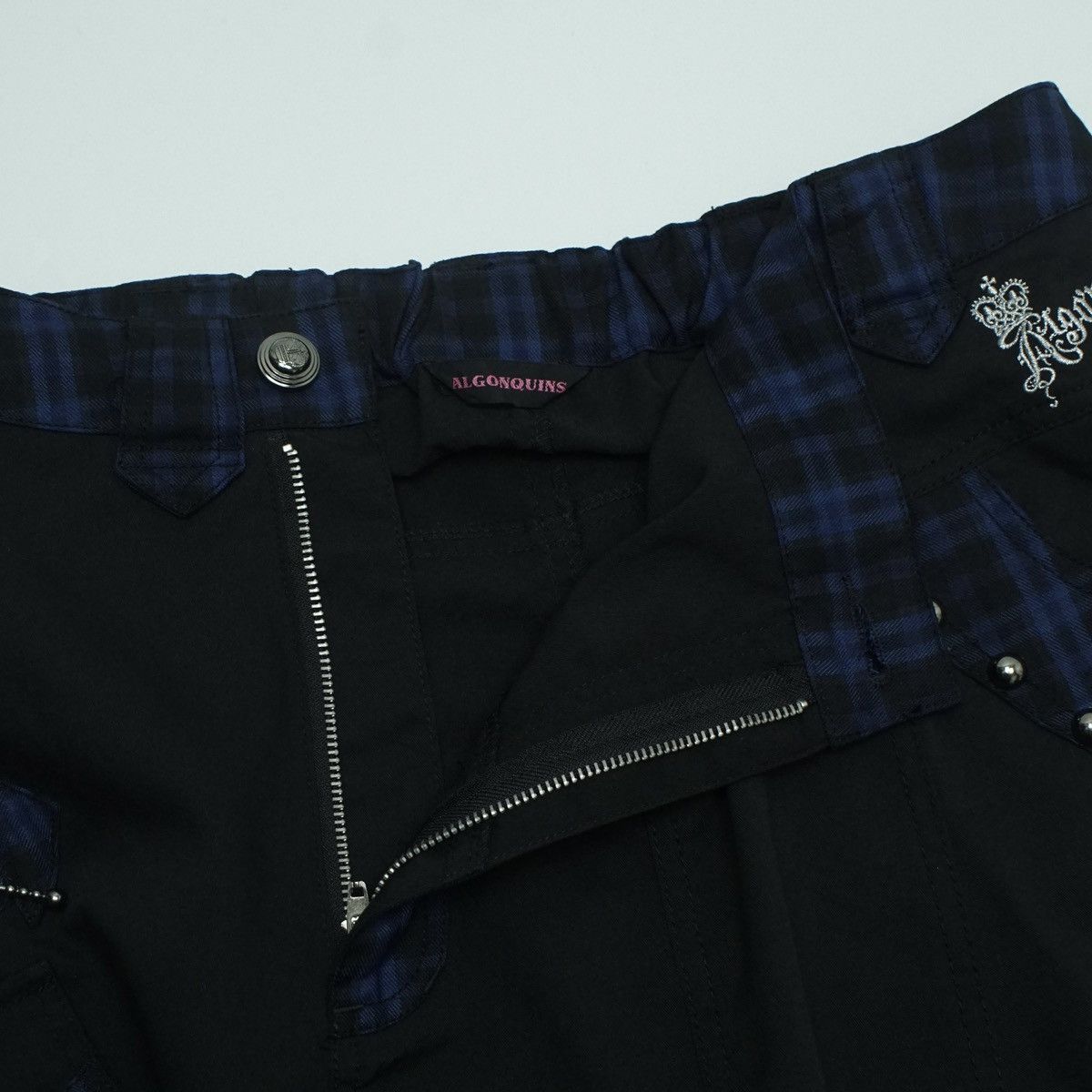 Beauty Beast *NoTariff Algonquins Asymmetric Drop Crotch Plaid Pants Size US 31 - 6 Thumbnail
