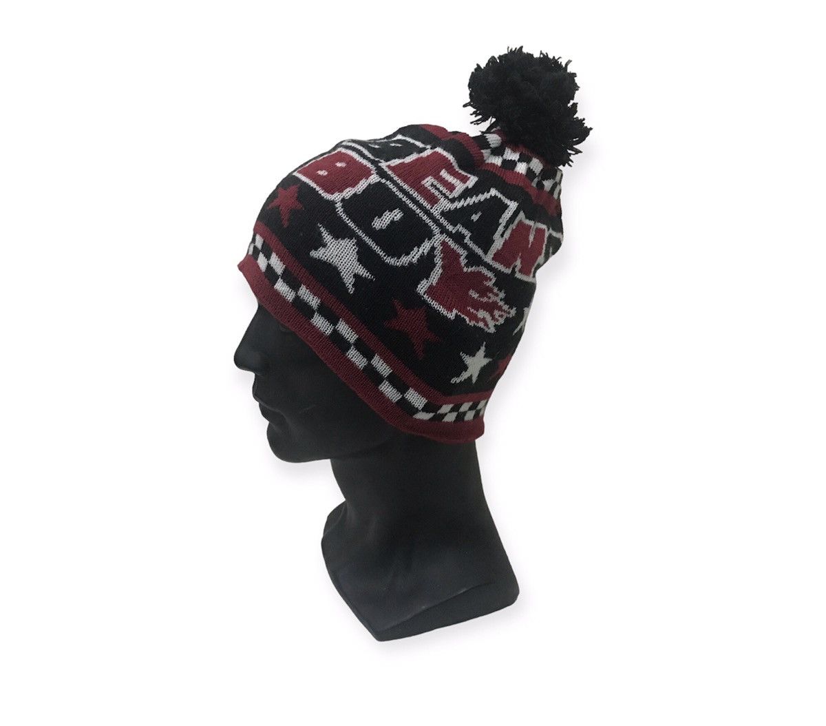 image of Beans Boy Bobble Beanie Hat in Black, Men's