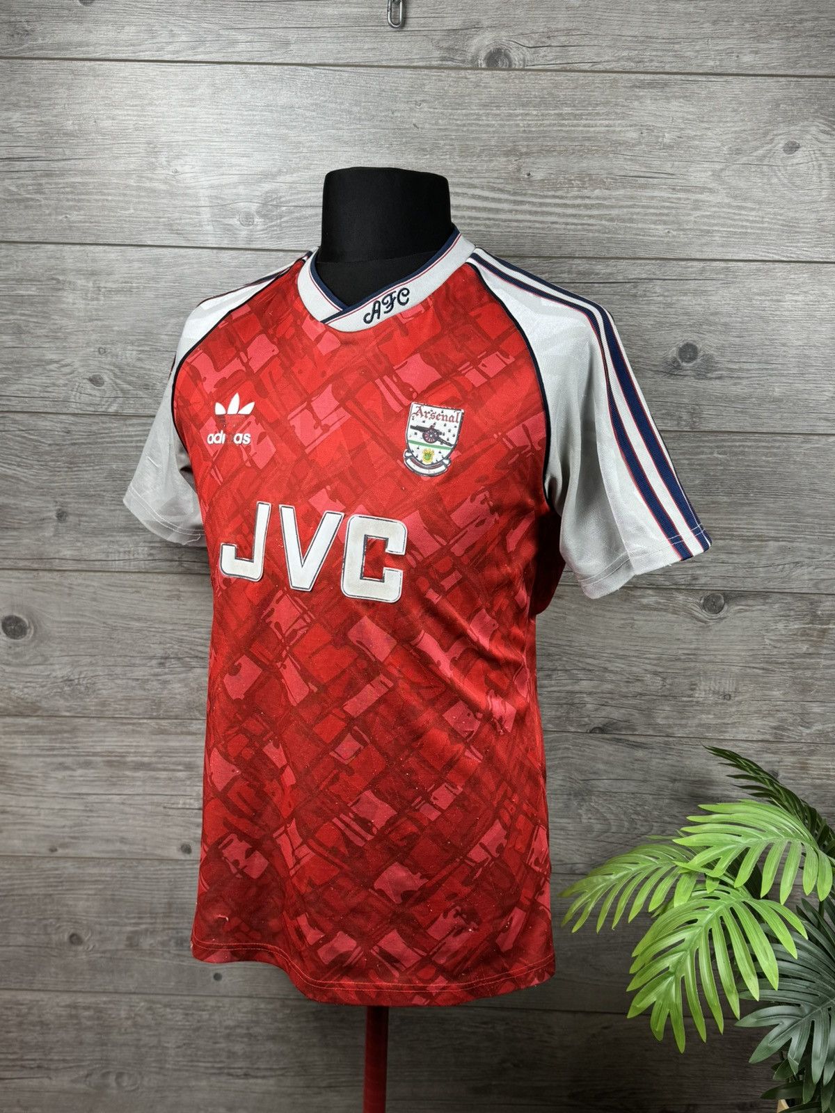 Japanese Brand Arsenal Adidas JVC Vintage Jersey Shirt Mens 1990 1991 1992 Size US L / EU 52-54 / 3 - 4 Thumbnail