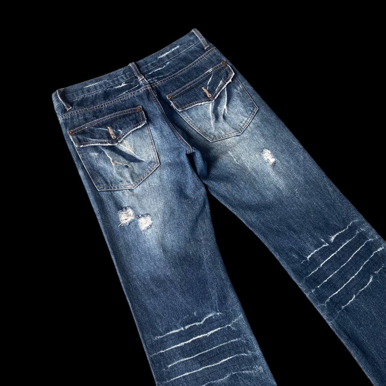 LOWBOX ARCHIVE Lowbox "Shredded" Distressed Flare Cyberpunk Size US 29 - 13 Thumbnail