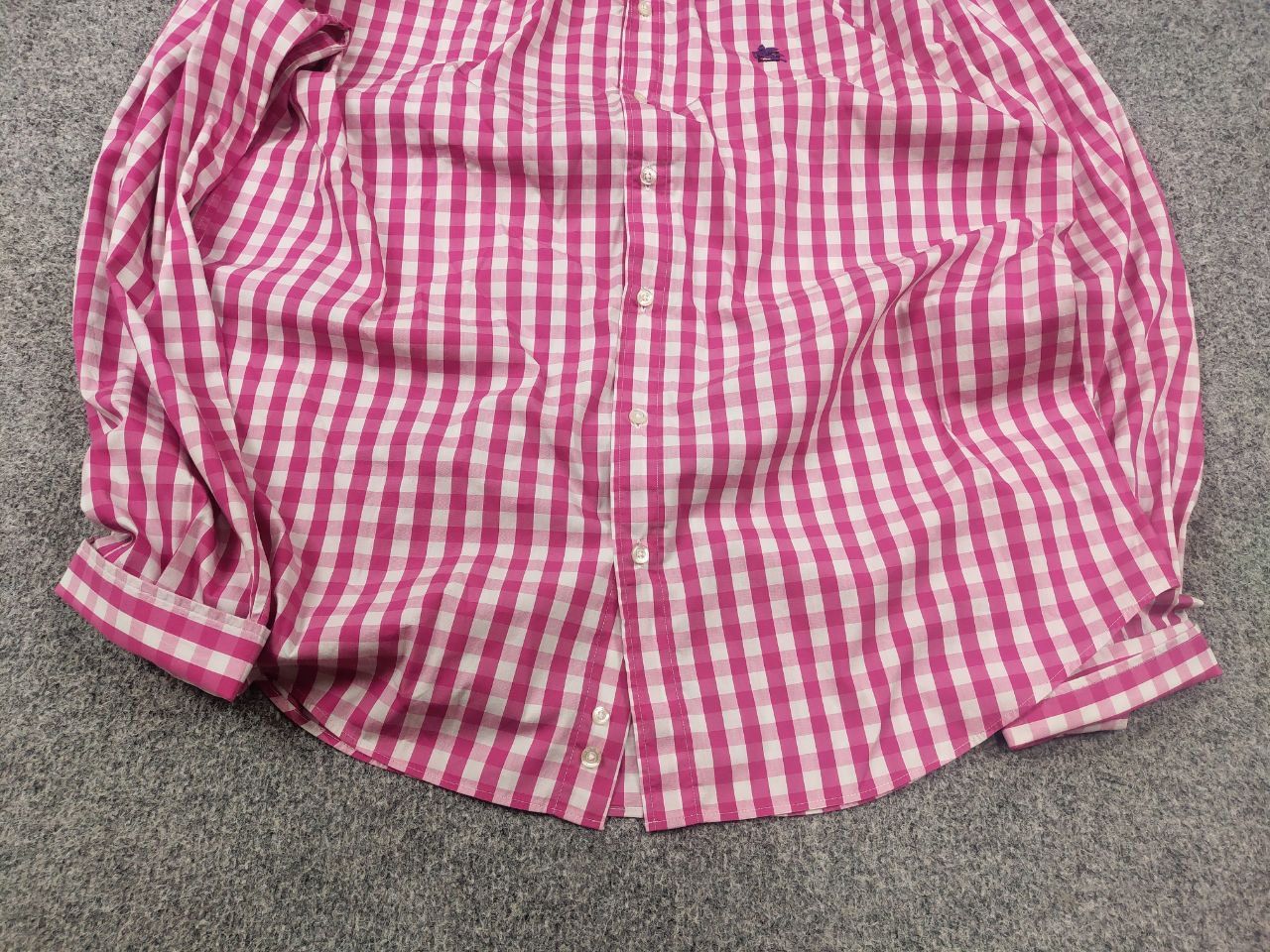 Etro Etro Italy Design Regular Fit pink checked Long sleeve Shirt Size US XL / EU 56 / 4 - 9 Thumbnail